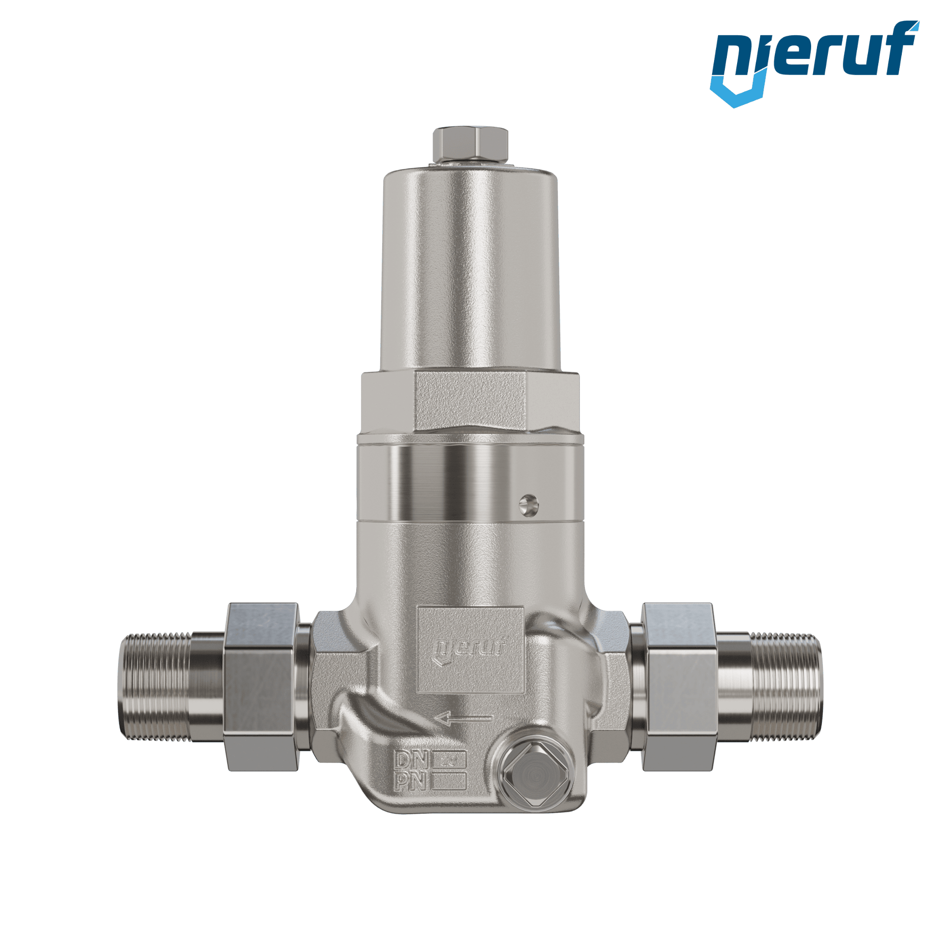 riduttore di pressione a pistone filettatura maschio 3/4" pollici DM10 acciaio inossidabile FPM 2.0 - 20.0 bar