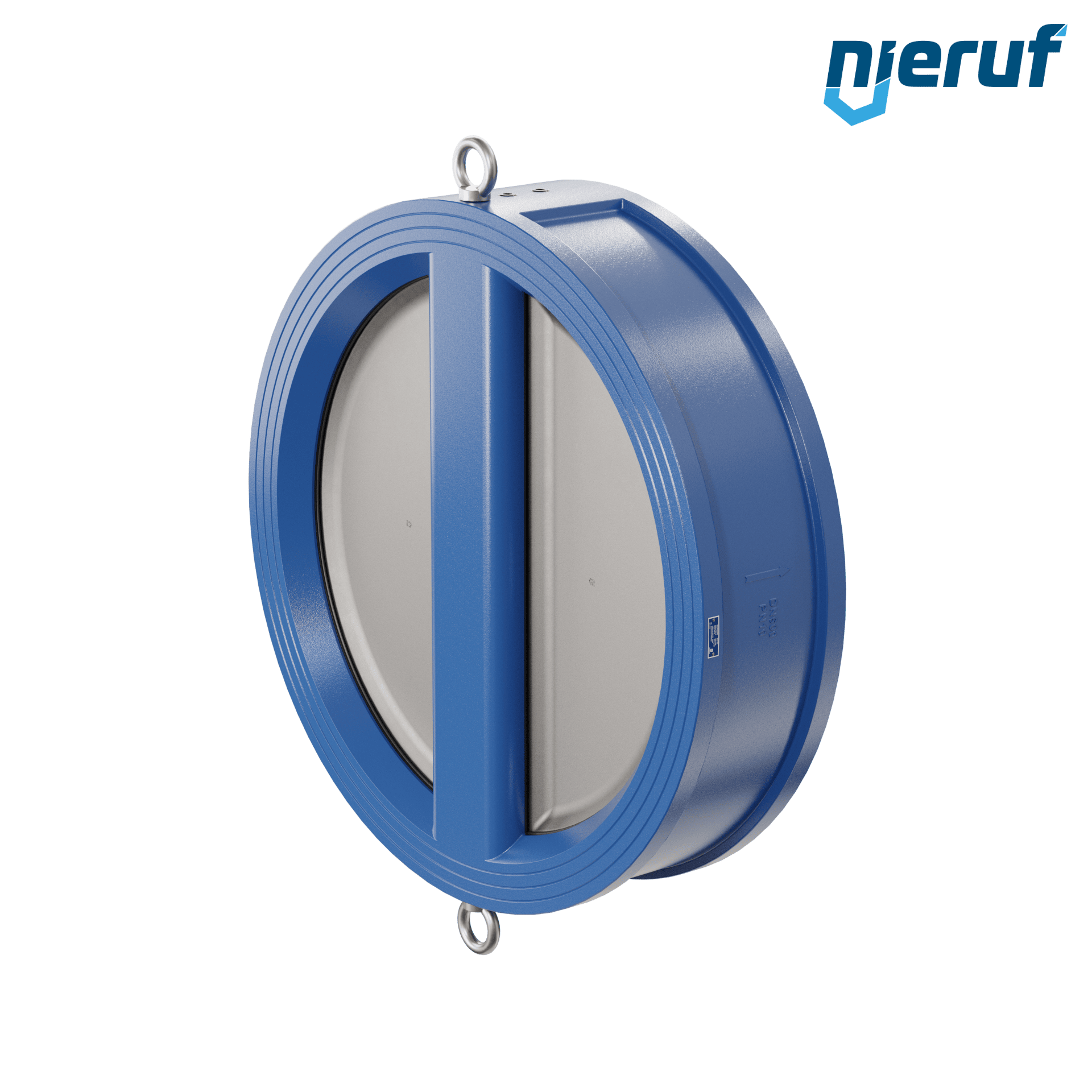 valvola di ritegno a doppio battente DN600 ANSI150 DR01 ANSI 150 GGG40 con rivestimento epossidico blu 180µm  NBR