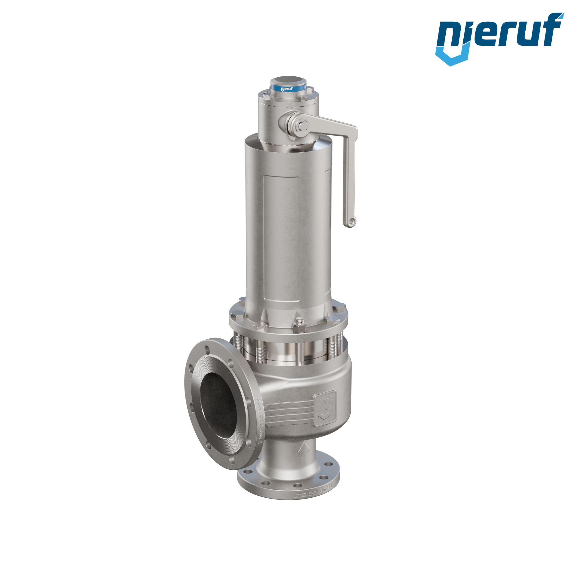 valvola di sicurezza con cappello a tenuta di gas & manicotto di tenuta DN80/DN125 SF04, PTFE, dispositivo di sollevamento con leva