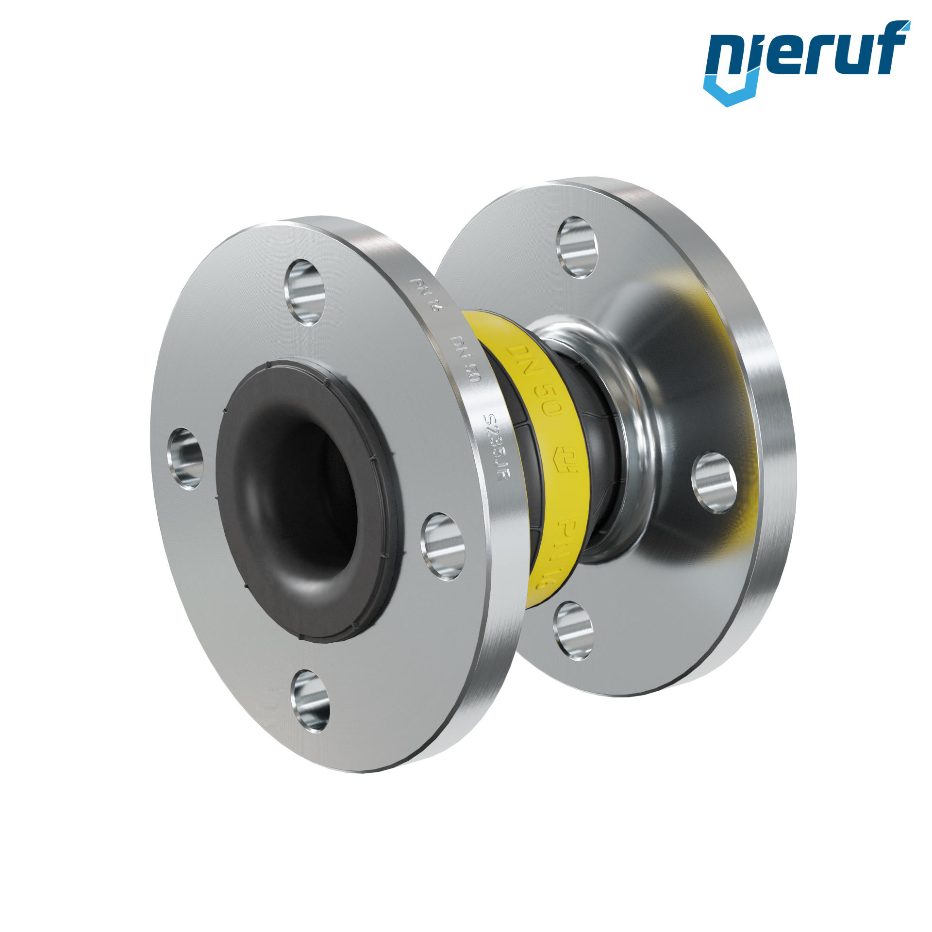 Compensatore o-ring di supporto per il vuoto DN50 versione KP04 flange in acciaio NBR