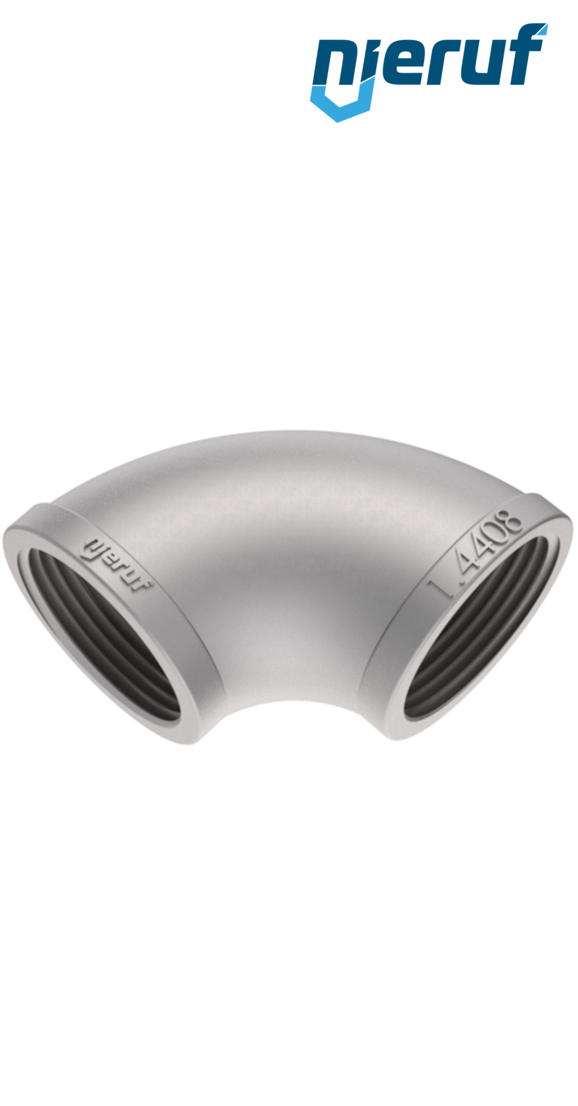Codo de 3/4" de acero inoxidable 316 de 90°