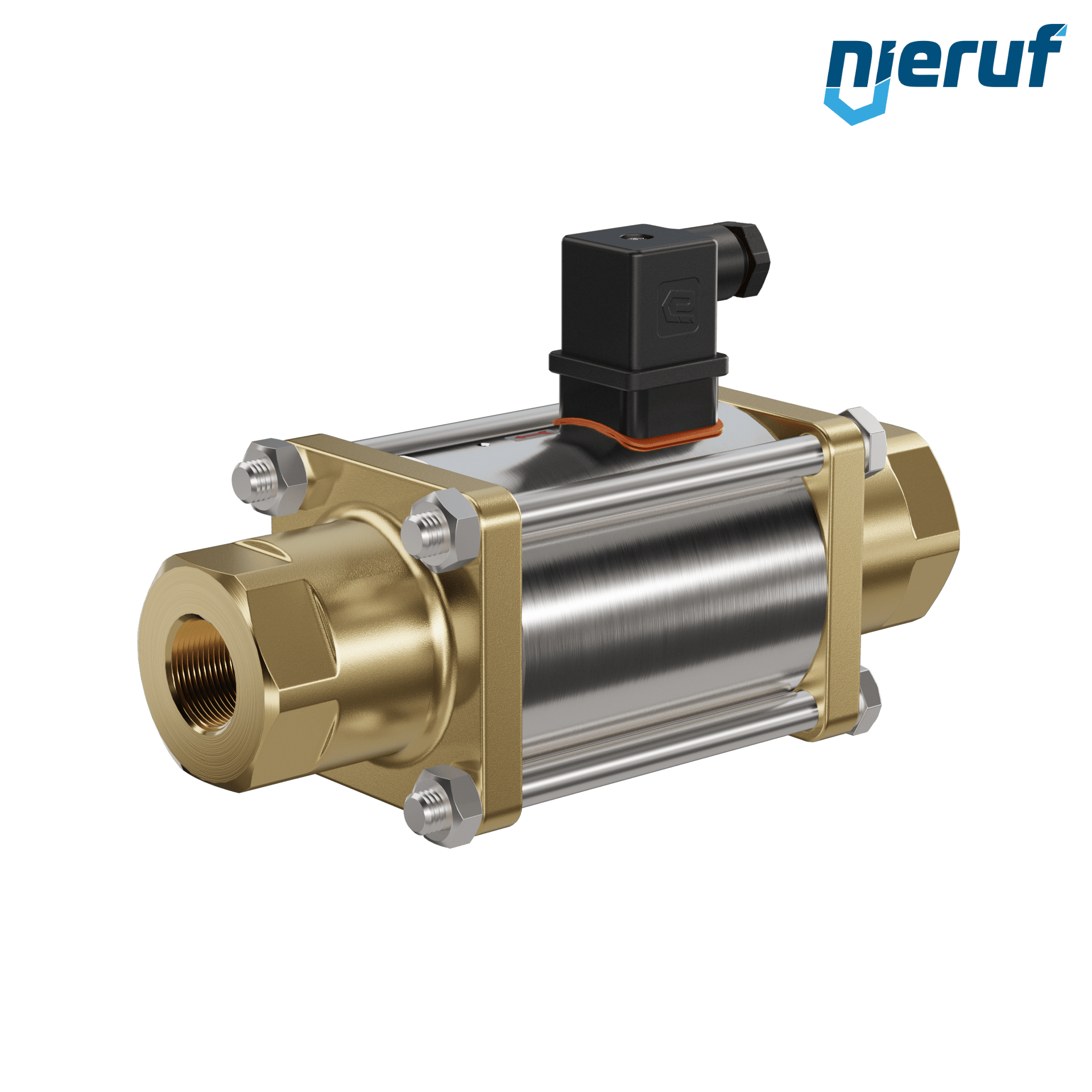 valvola coassiale 3/4" pollici filettatura interna - DN20 ottone 24V DC NC - per applicazione con acqua