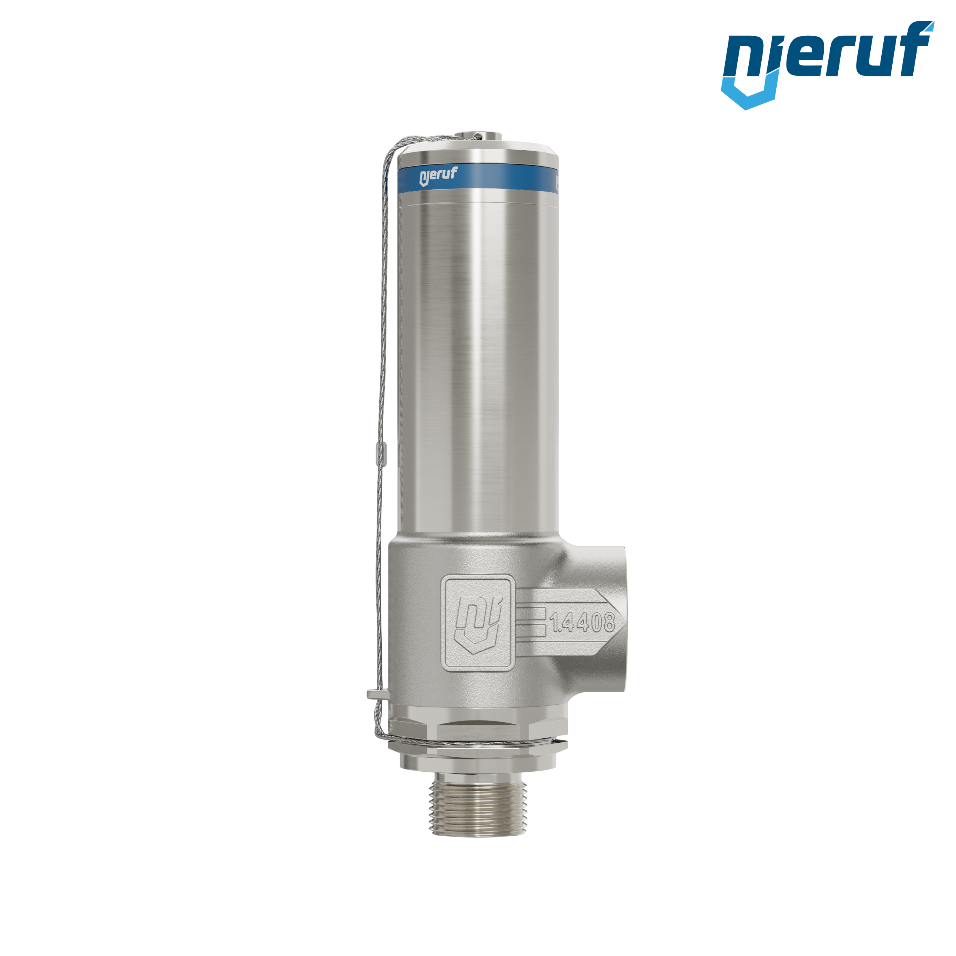 valvola di sicurezza criogenica DN15 1/2" M x 3/4" F SV14, acciaio inox PTFE
