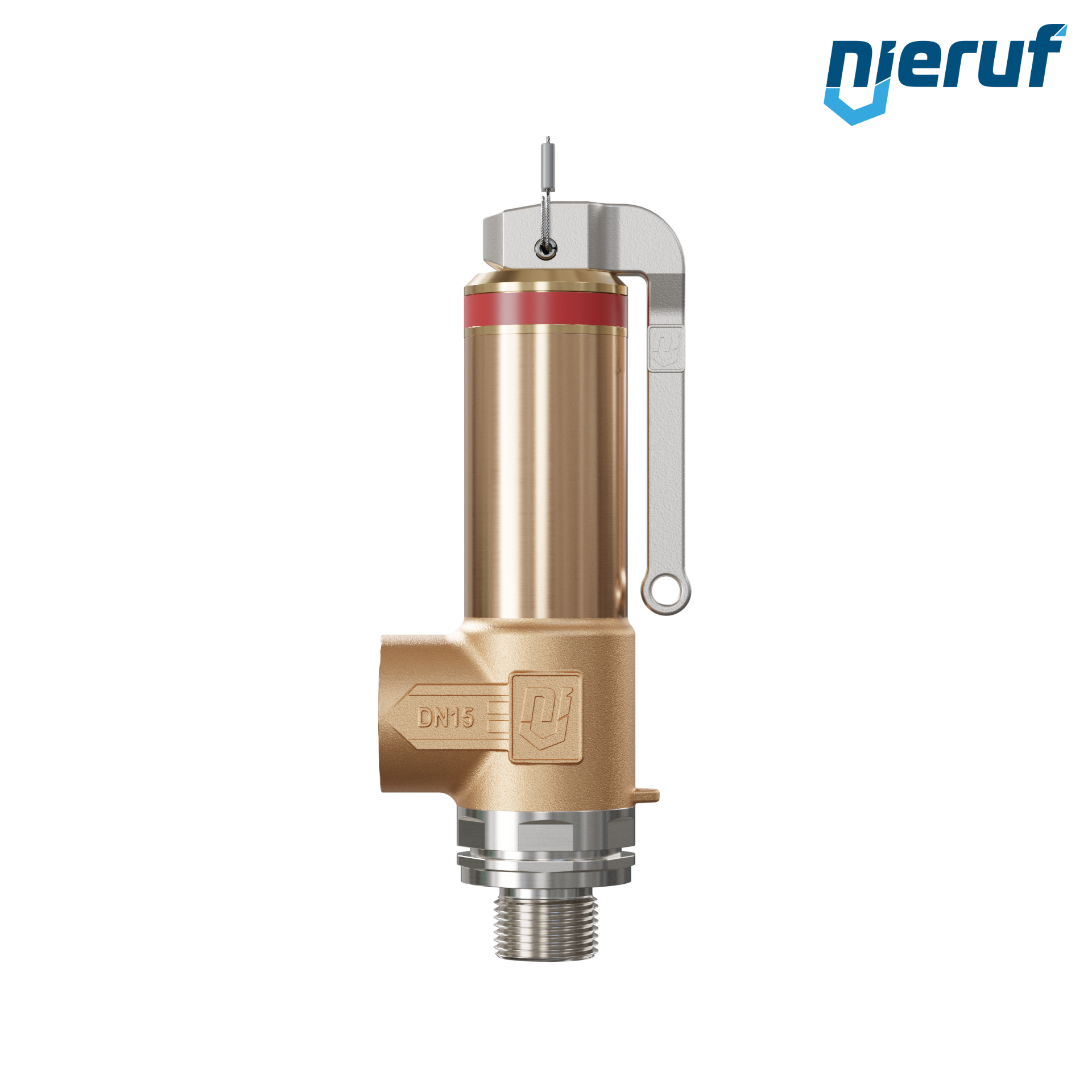 Kriogeniczny zawór bezpieczeństwa Dźwignia DN8 3/8" GZ x 1/2" GW SV18, stal nierdzewna & brąz PTFE