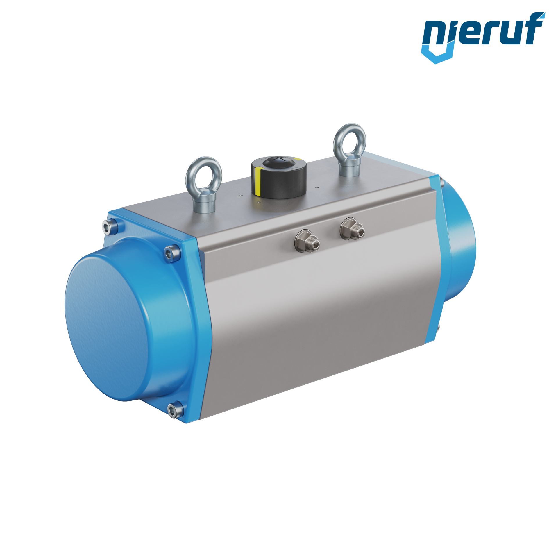 attuatore pneumatico AN02 a singolo effetto, apertura a molla versione per alta temperatura GS-160 90° con 12 molle