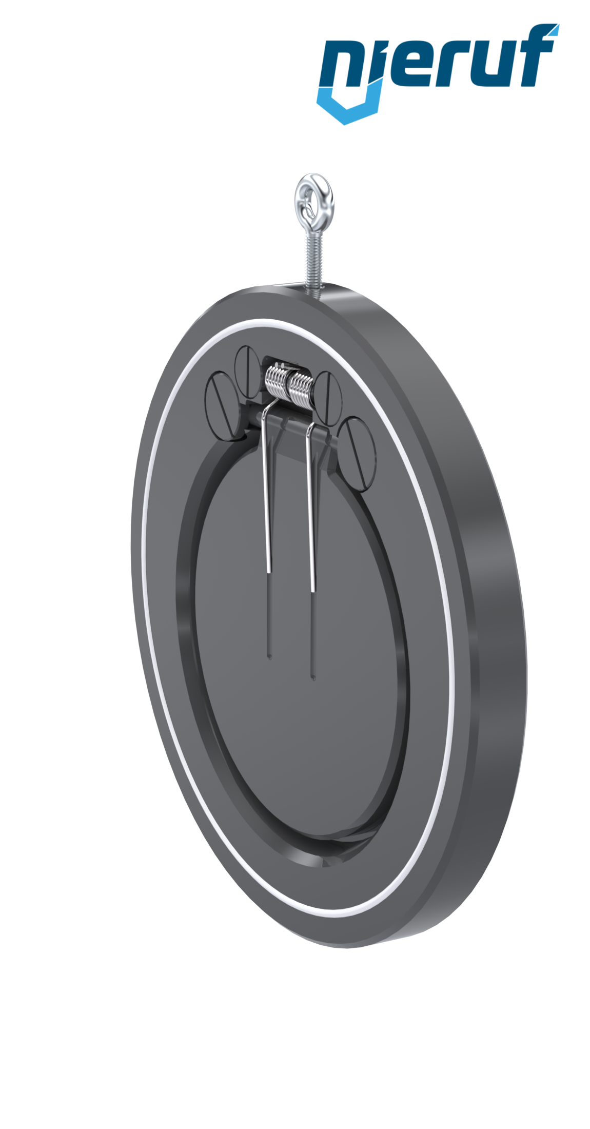 Zwischenflansch-Rückschlagklappe mit Feder DN150 ZR07 Kunststoff PVC-U PTFE
