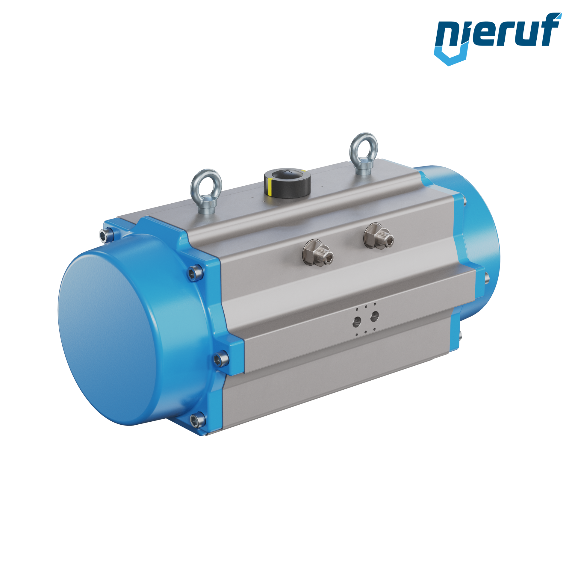 attuatore pneumatico AN02 a singolo effetto, apertura a molla versione per alta temperatura GS-300 90° con 12 molle