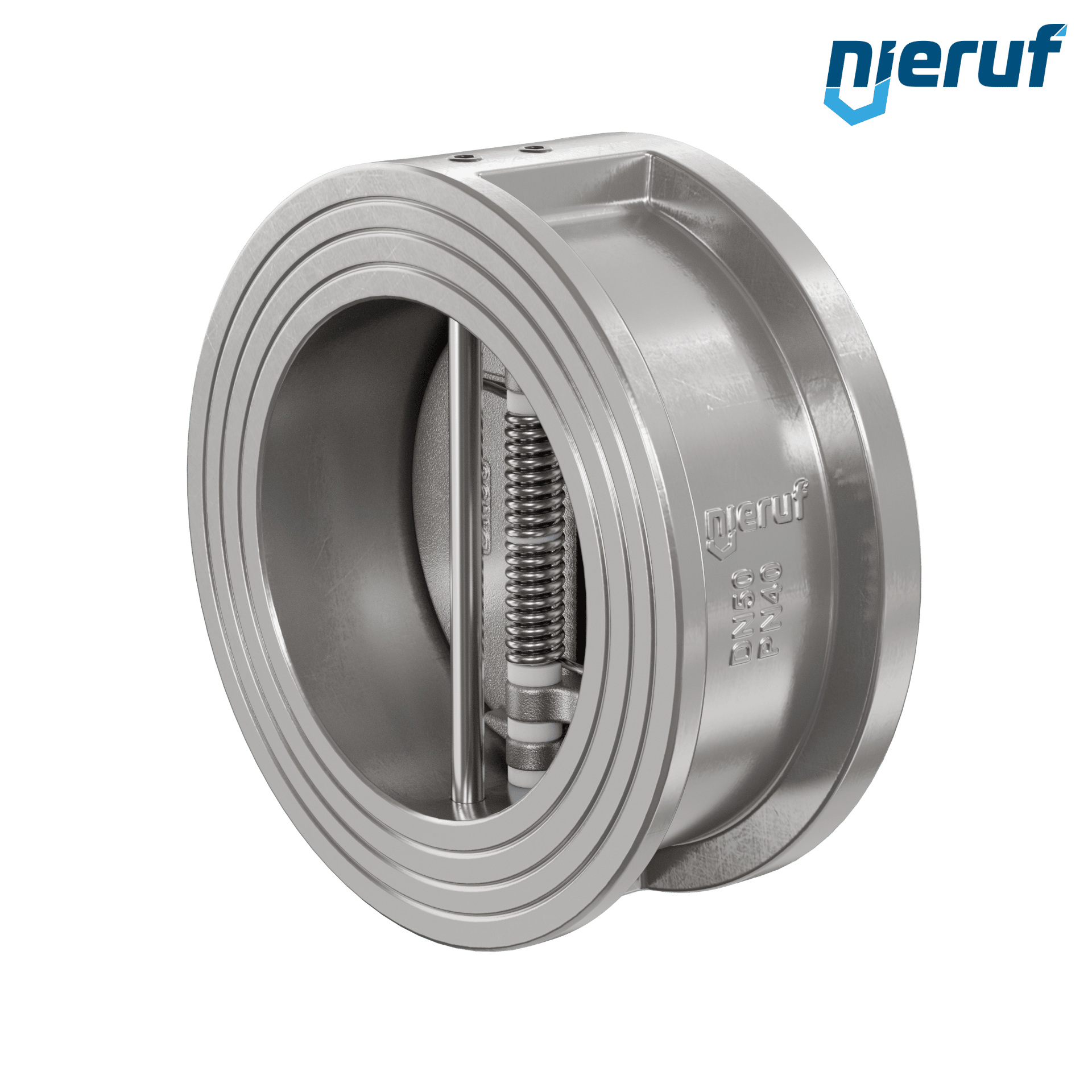 valvola di ritegno a doppio battente DN50 DR03 acciaio inossidabile 1.4408 NBR