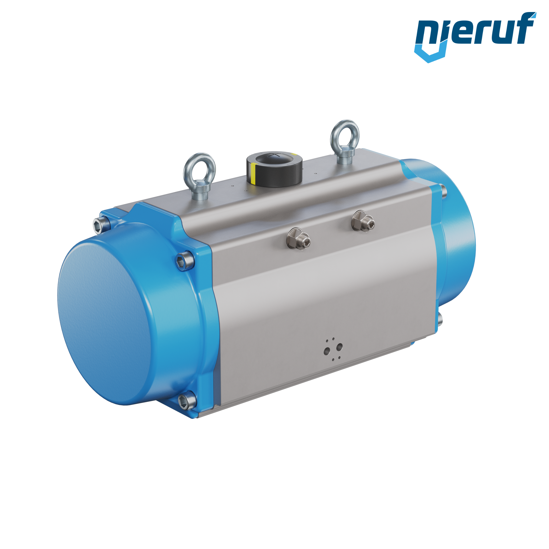 attuatore pneumatico AN02 a singolo effetto, apertura a molla versione per alta temperatura GS-240 90° con 12 molle