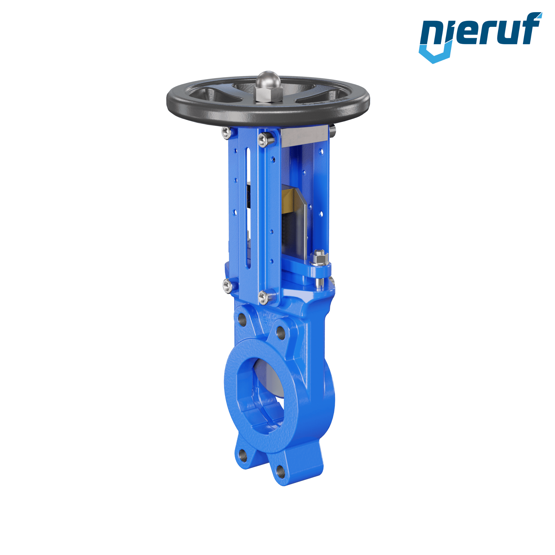 valvola a ghigliottina DN 80 SR01 NBR manovella / volante