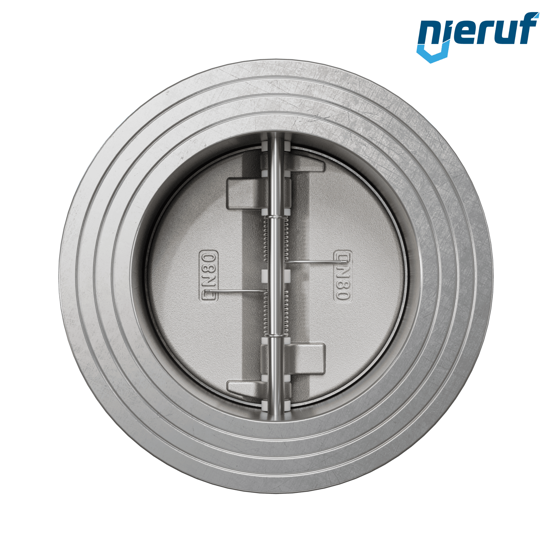 valvola di ritegno a doppio battente DN80 DR03 acciaio inossidabile 1.4408 FKM (Viton)