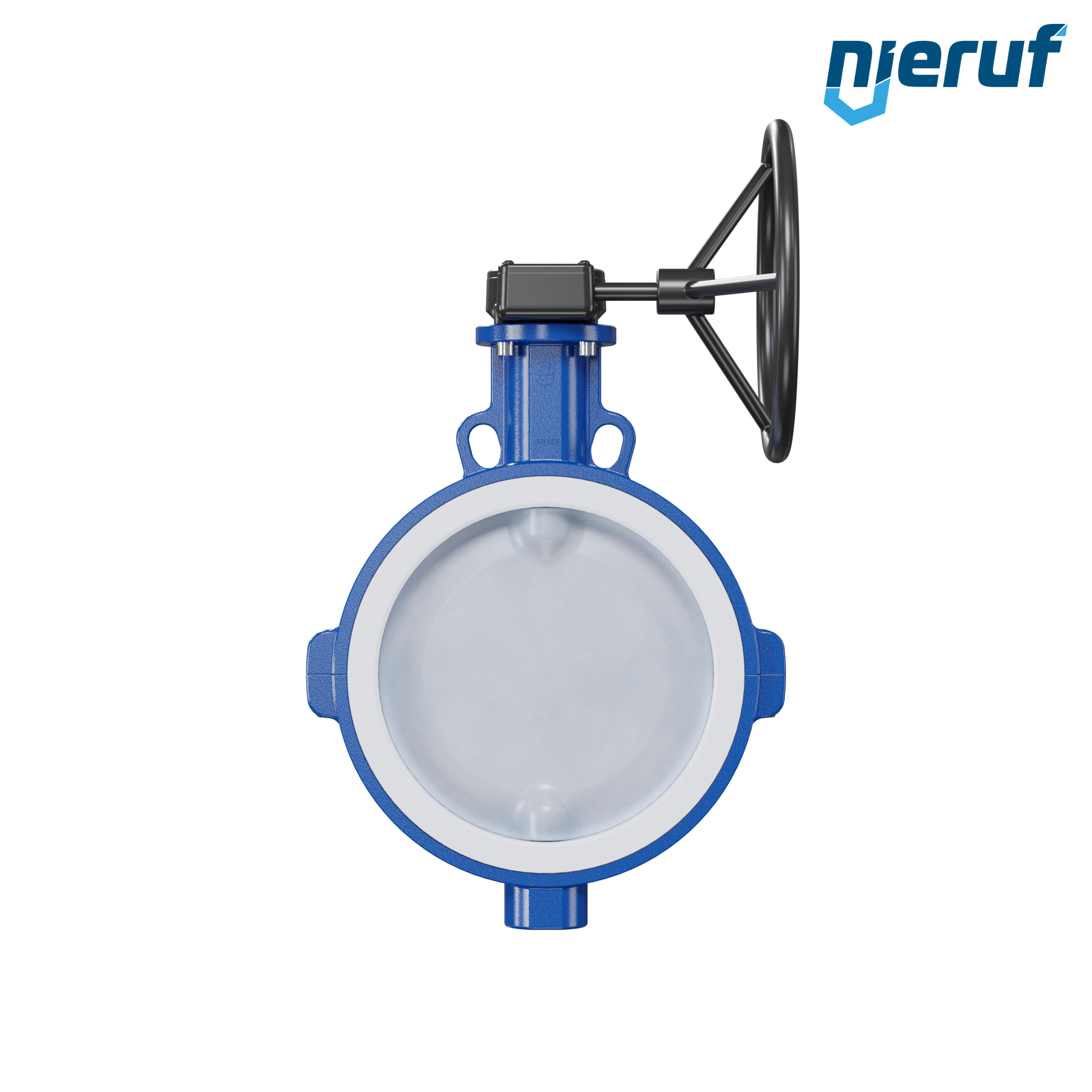 valvola a farfalla PFA PTFE AK09 DN300 PN10-PN16 volantino manuale inserto in FKM