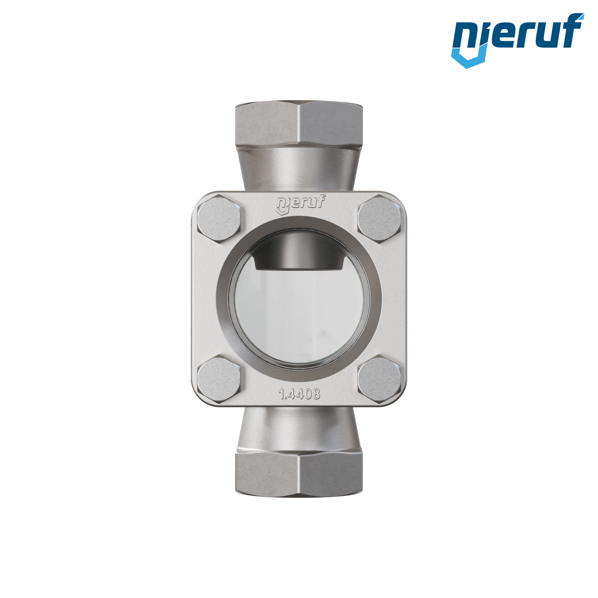 Specola visiva di osservazione G 2" pollici acciaio inossidabile AISI 316 40 bar filettatura interna BSP vetro borosilicato versione standard