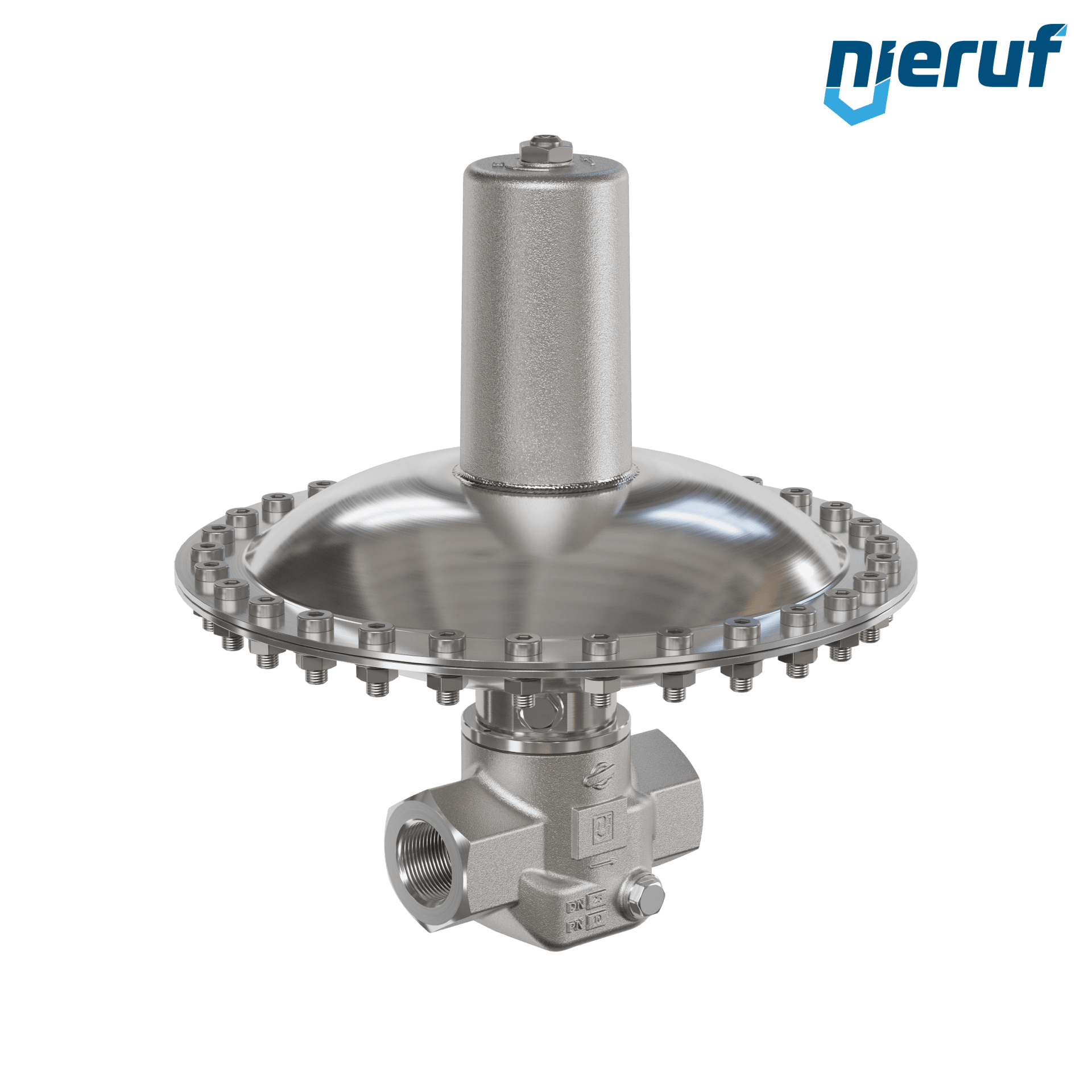 valvola di troppo pieno in millibar 1" pollici filettat. int NPT UV18 acciaio inossidabile EPDM / PTFE 50 - 500 mbar