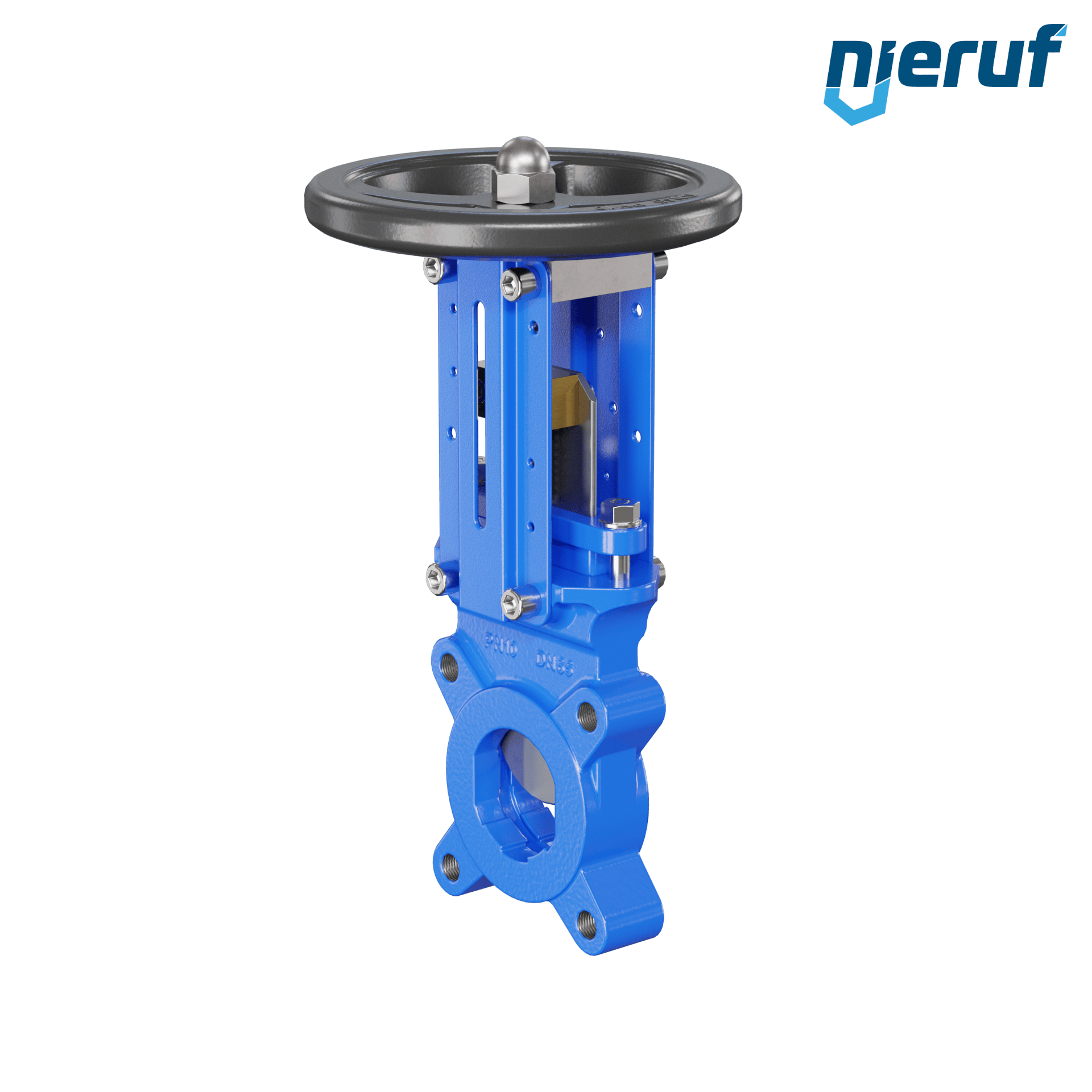 valvola a ghigliottina DN 65 SR01 NBR manovella / volante