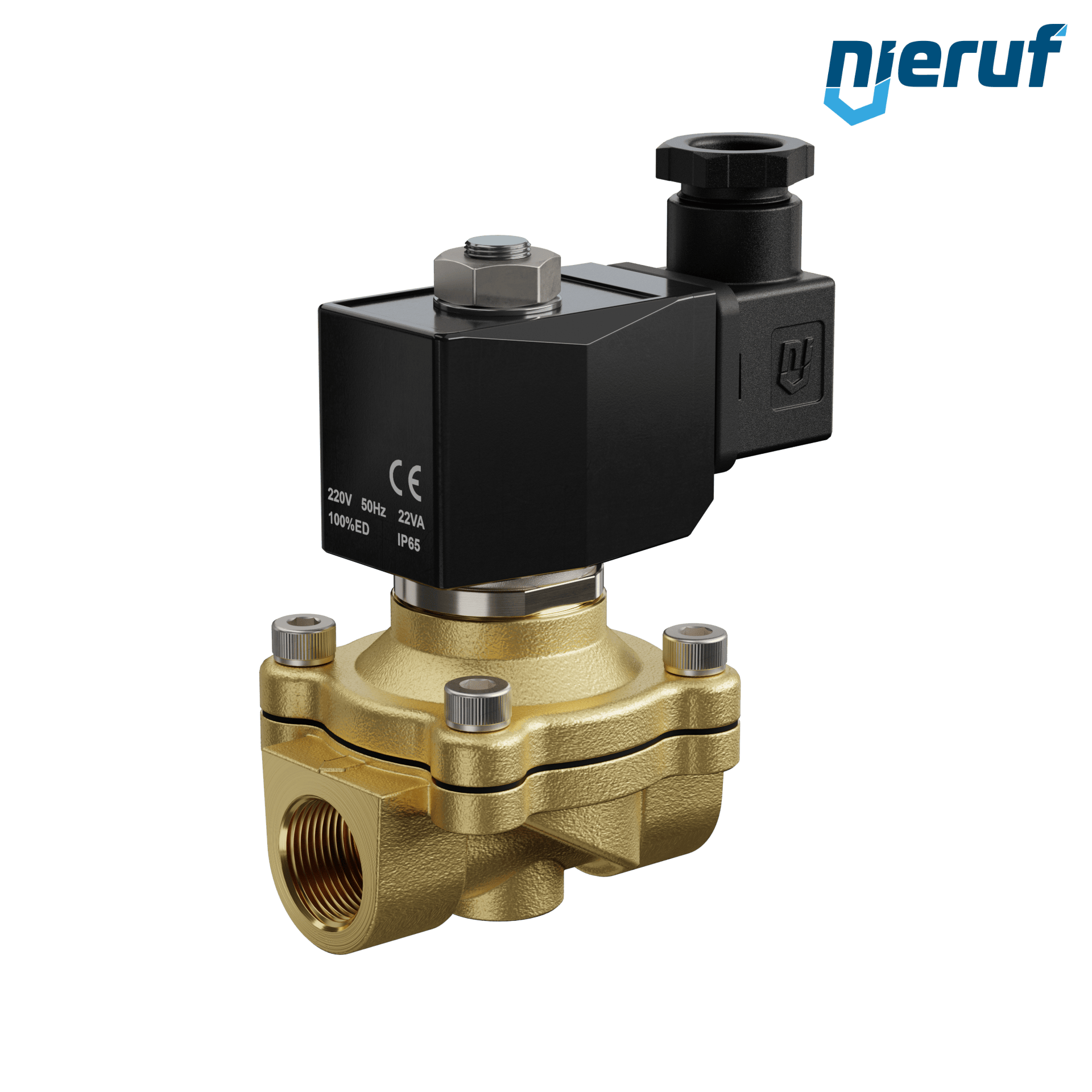 elettrovalvola per il vuoto G 1/2" pollici ottone MV06 FKM 230V 50Hz