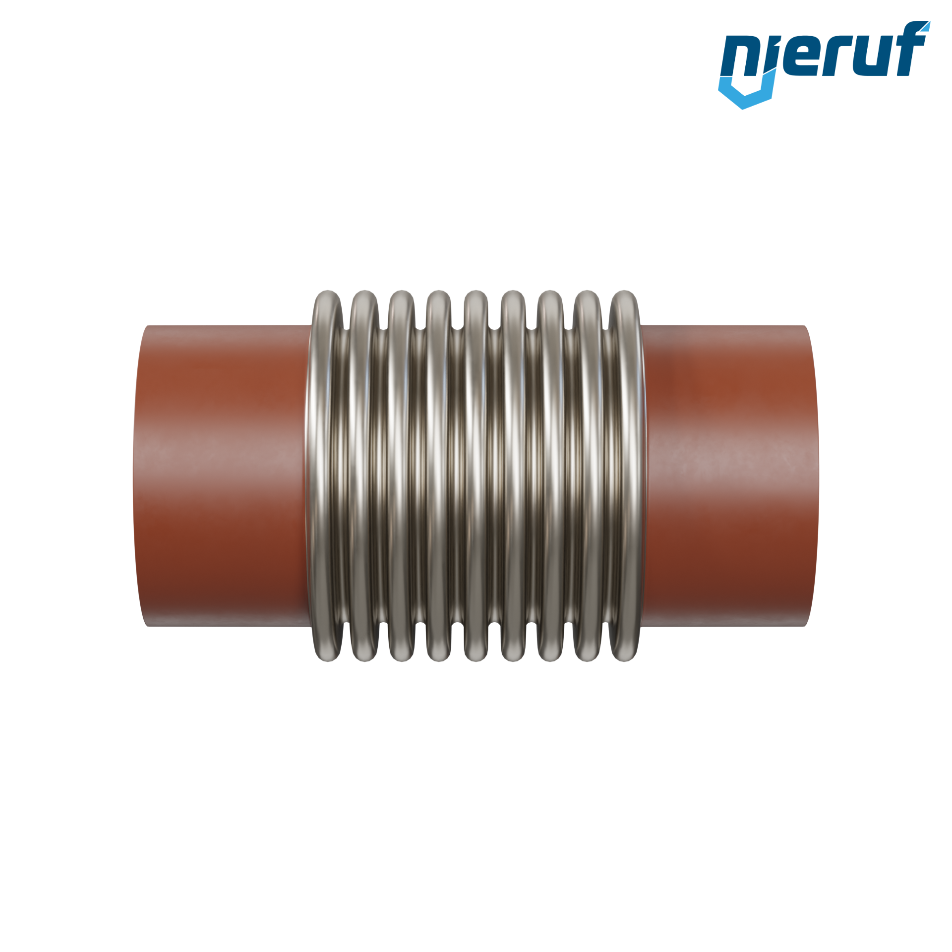 Giunto di dilatazione assiale DN100 - 114,3mm versione KP05 estremità a saldare e manicotto in acciaio inox