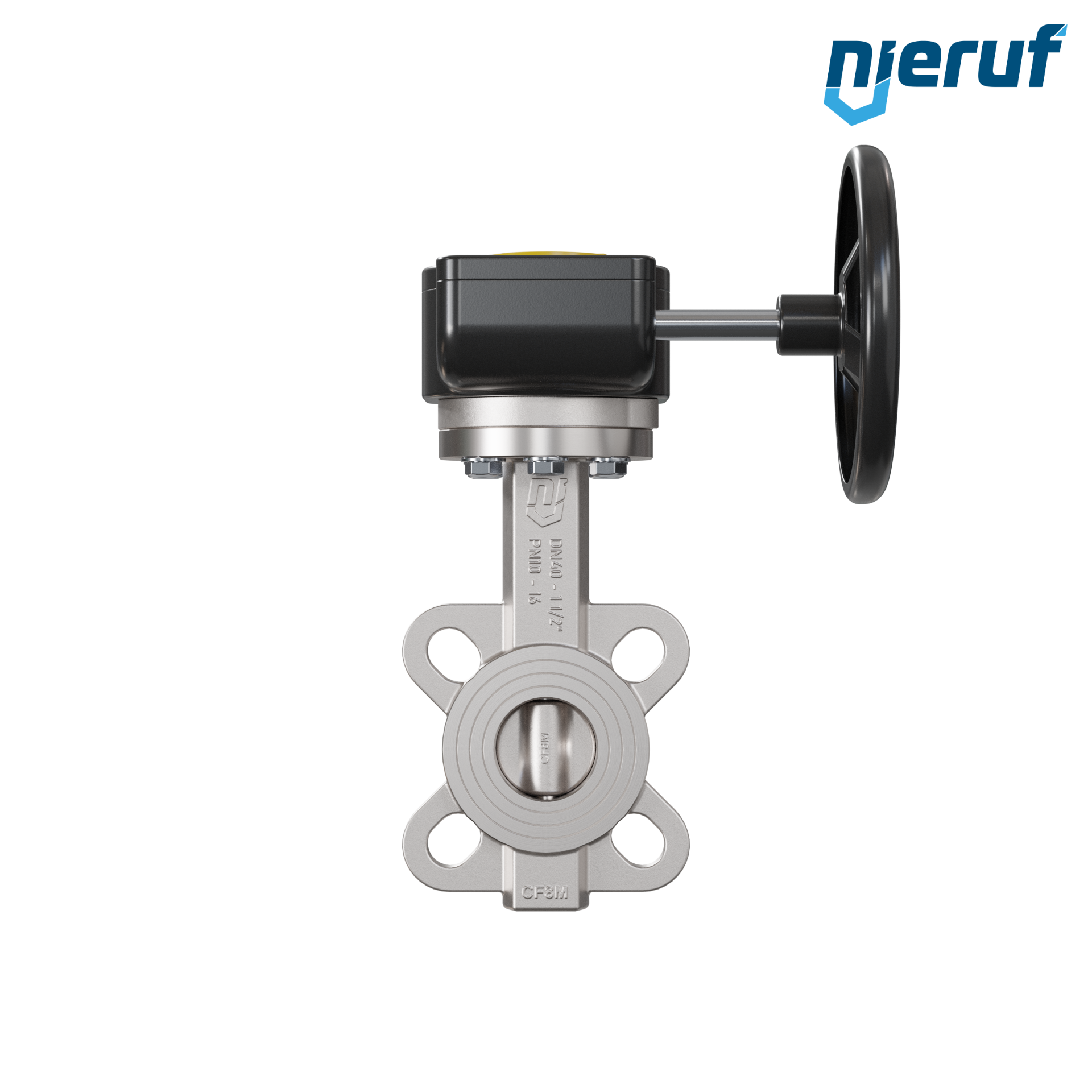 valvola a farfalla in acciaio inossidabile DN40 PN16 AK08 metallo volantino
