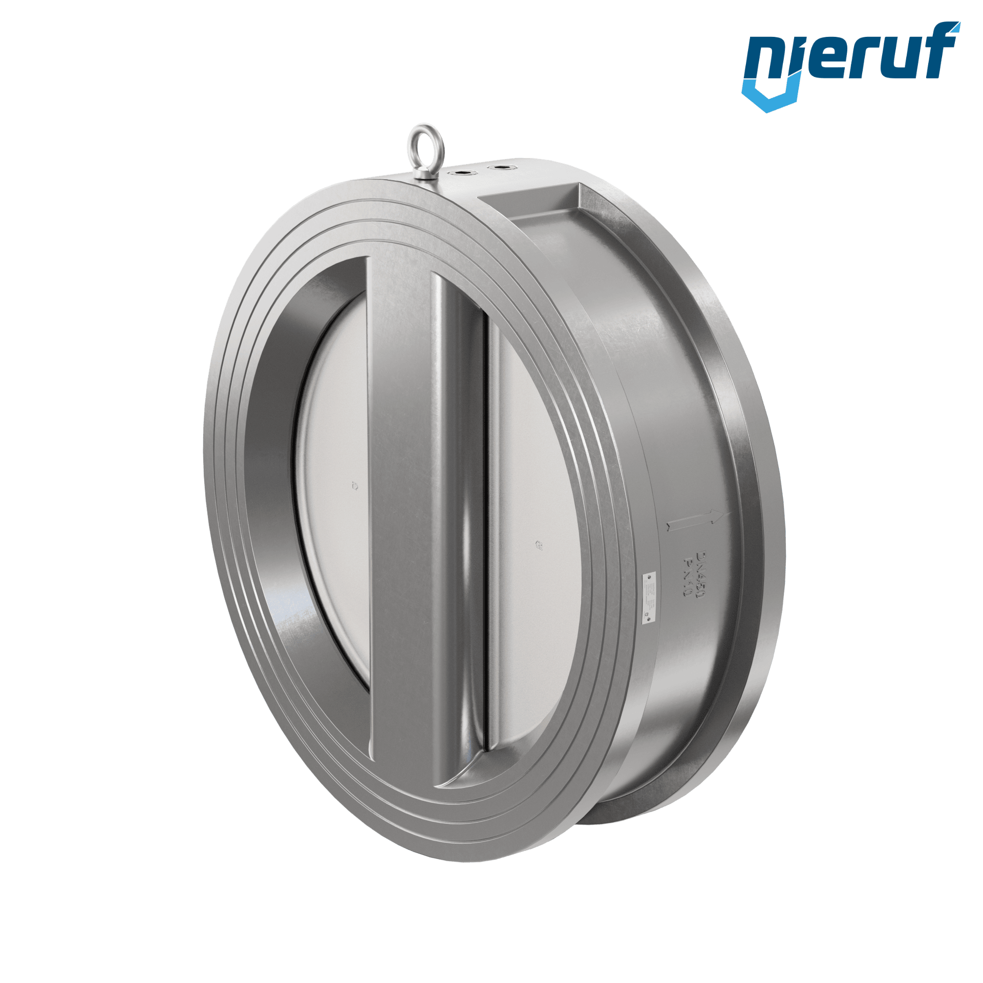 valvola di ritegno a doppio battente DN450 DR03 acciaio inossidabile 1.4408 FKM (Viton)