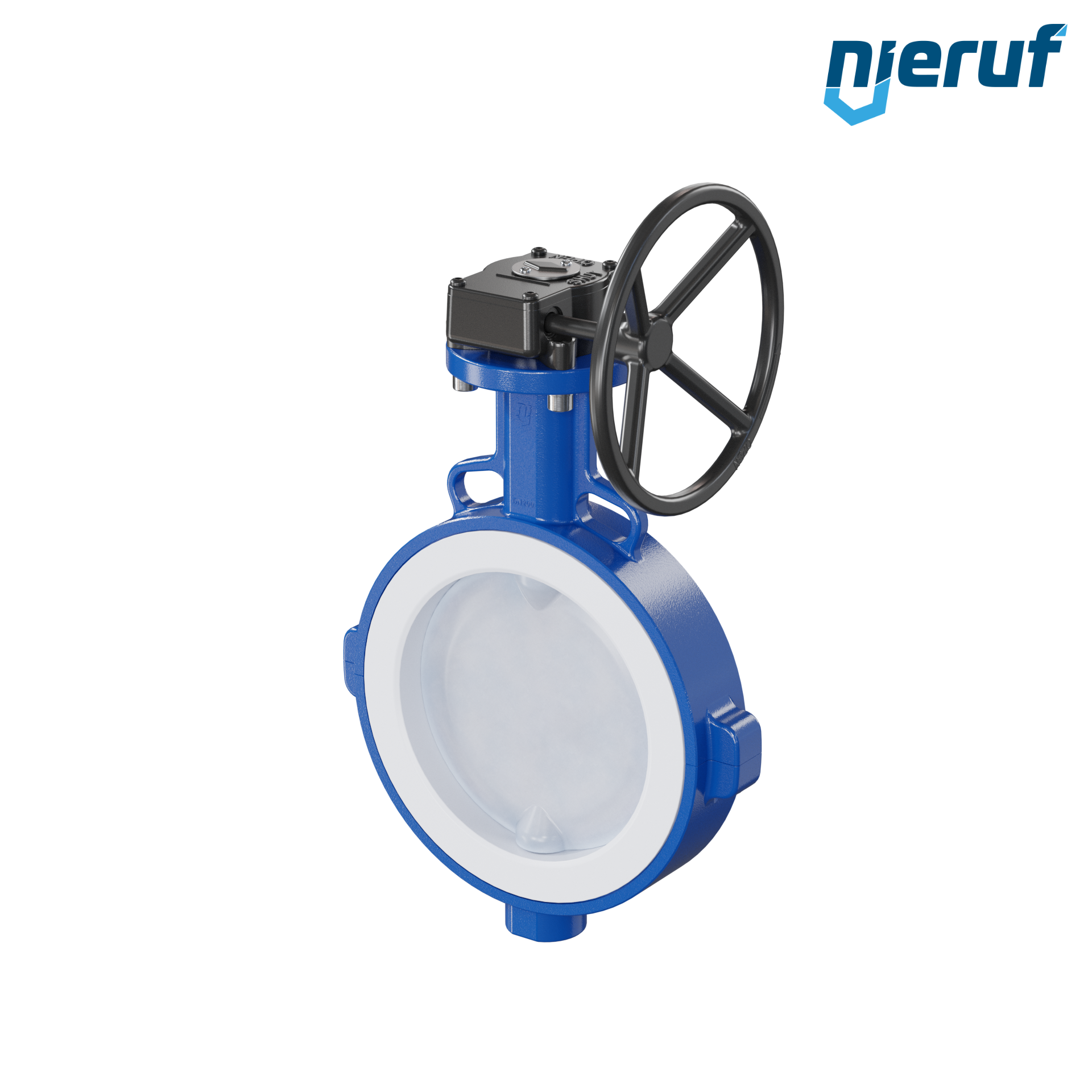 valvola a farfalla PFA PTFE AK09 DN200 ANSI150 volantino manuale inserto in FKM