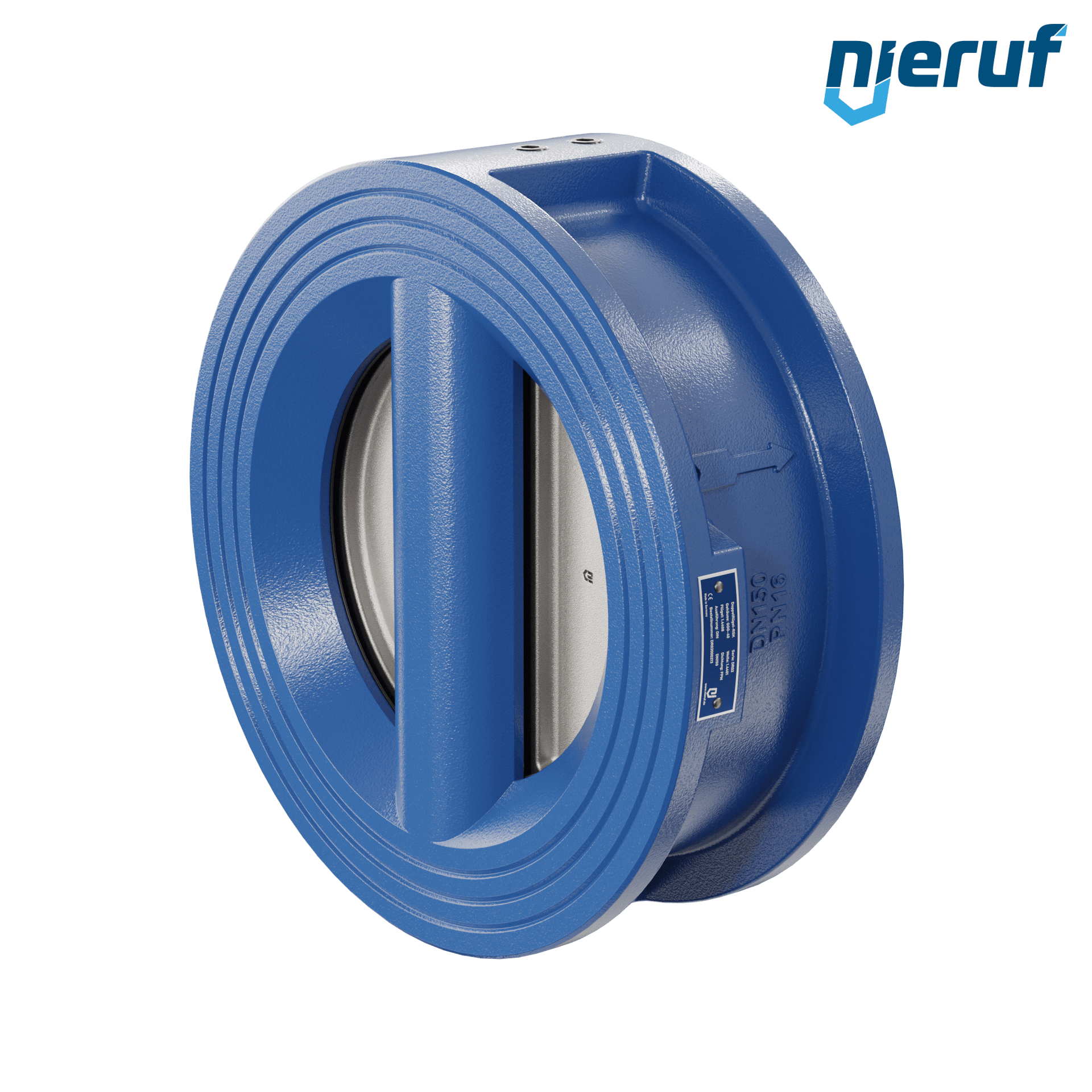valvola di ritegno a doppio battente DN150 DR02 GGG40 FKM (Viton)