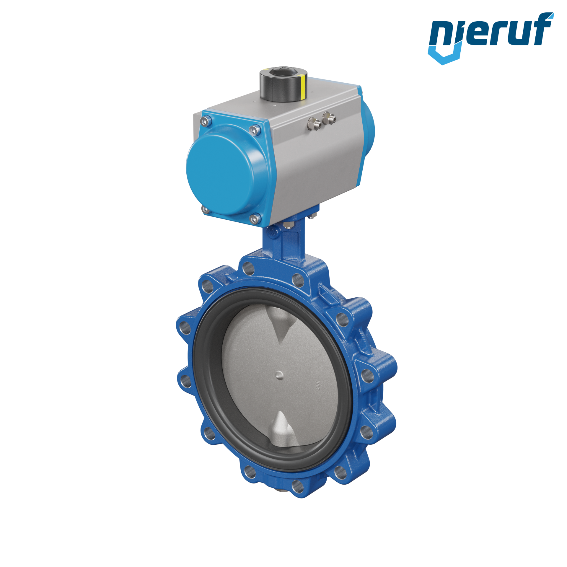 valvola a farfalla DN 200 PN16 AK02 FPM attuatore pneumatico a doppio effetto