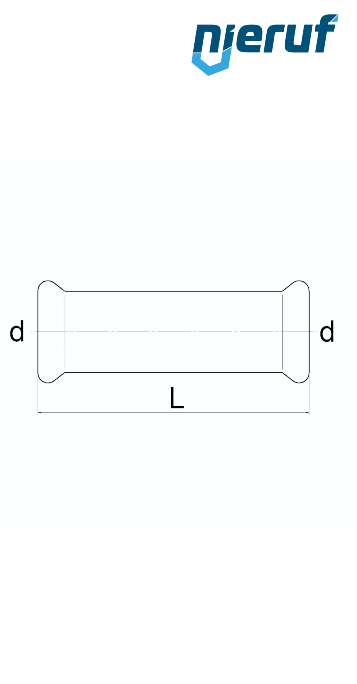 Manguito deslizante H x H DN40 - 42,0 mm Acero inoxidable