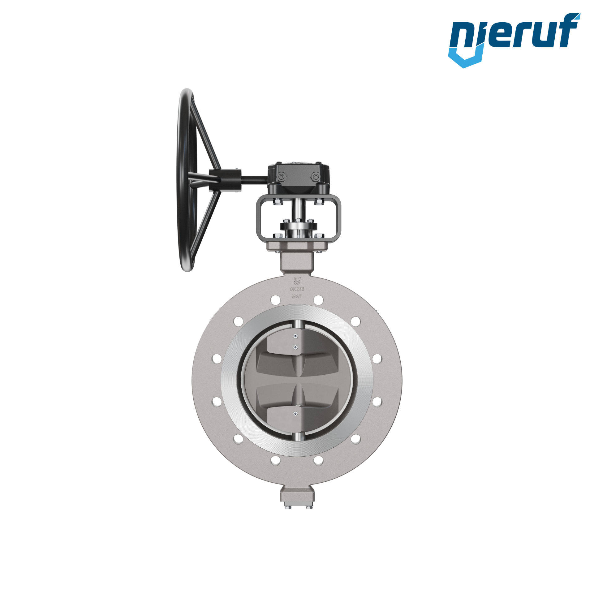 valvola a farfalla triplo eccentrico acciaio inox AK14 DN 250 PN16 volantino