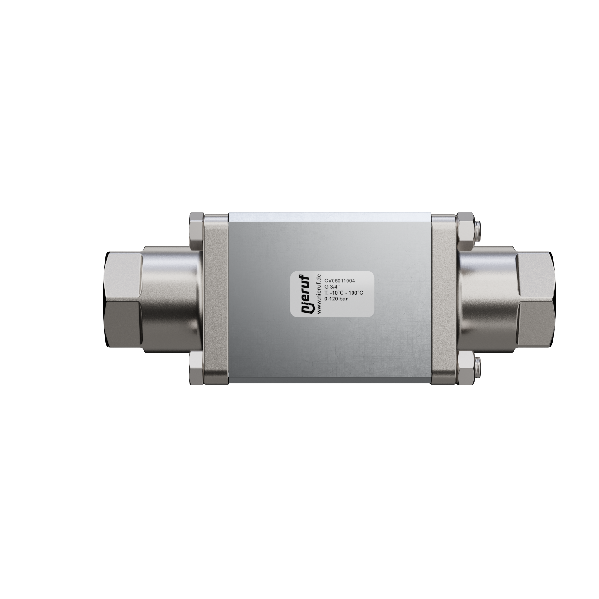 valvola coassiale a 2/2 vie CV05 3/4" pollici filettatura interna - DN20 acciaio inossidabile max. 120 bar NC - per applicazione con acqua