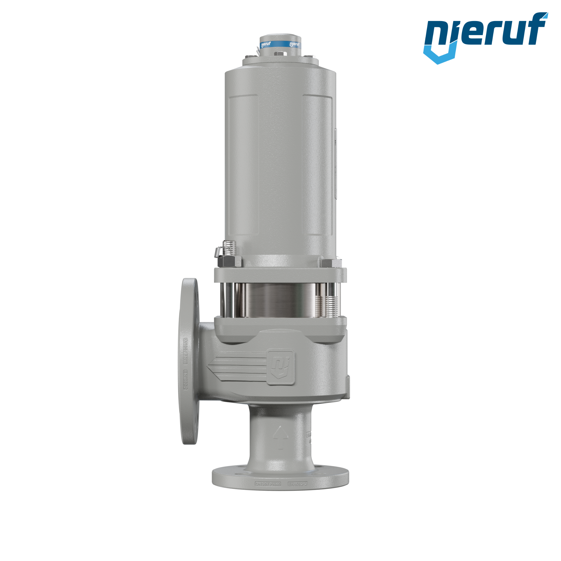 valvola di sicurezza flangiata DN50/DN80 SF06, cappello della molla a tenuta di gas (antigas) & manicotto di tenuta in acciaio inossidabile PTFE, senza dispositivo di sollevamento