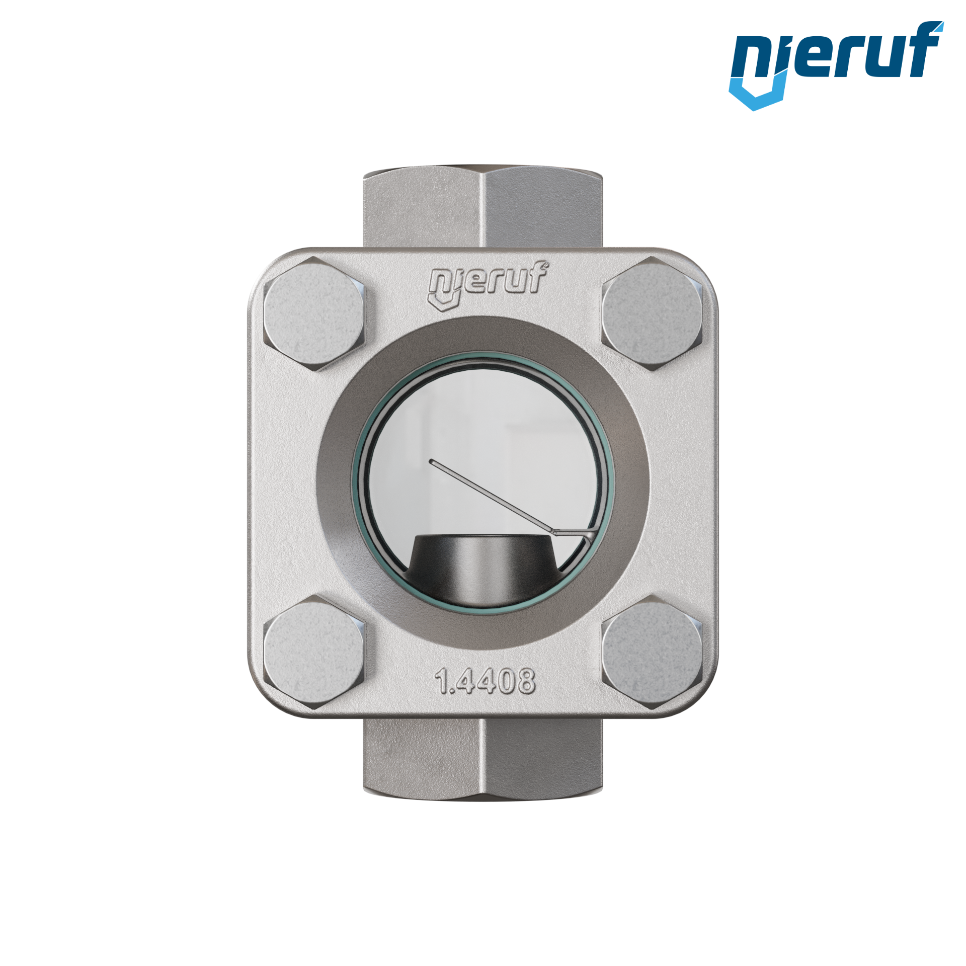 Specola visiva di osservazione G 3/4" pollici acciaio inossidabile AISI 316 40 bar filettatura interna BSP vetro borosilicato versione con disco