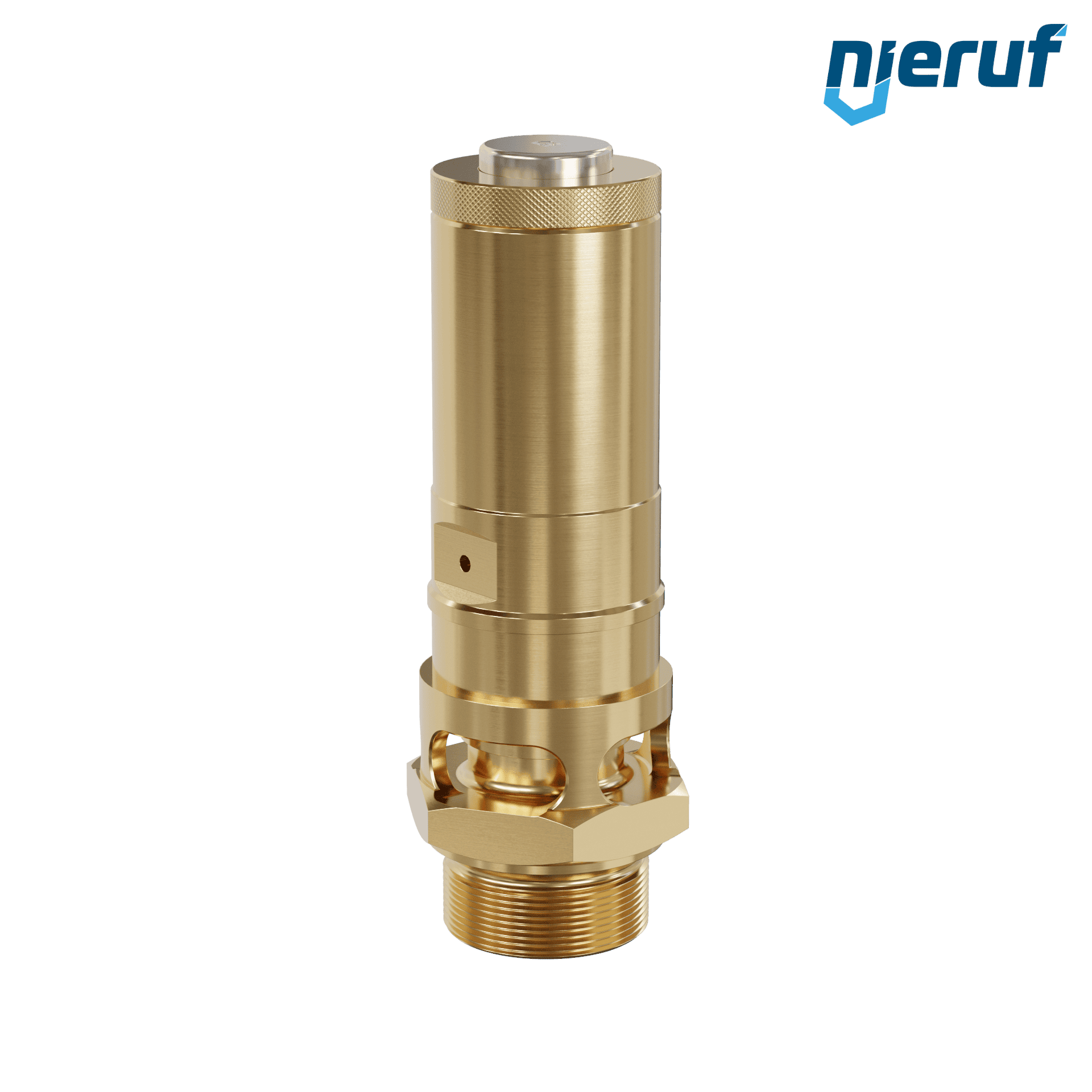 valvola di sicurezza 1 1/2" M SV01 per aria compressa PTFE ottone taratura di pressione 0,2 - 16,0 bar