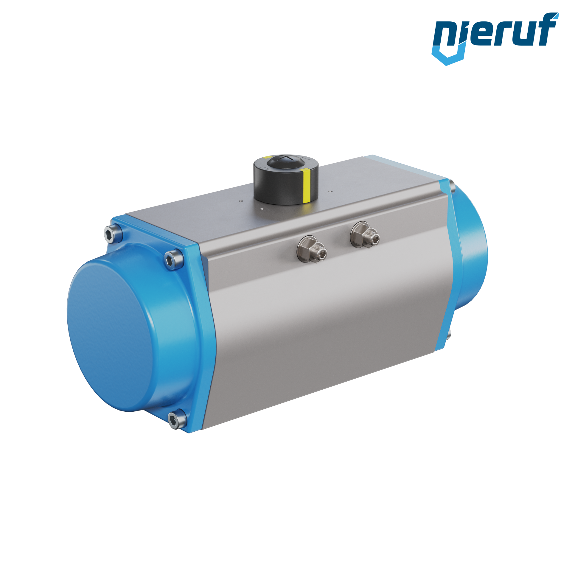 attuatore pneumatico AN02 a singolo effetto, chiusura a molla versione per alta temperatura GS-140 90° con 12 molle