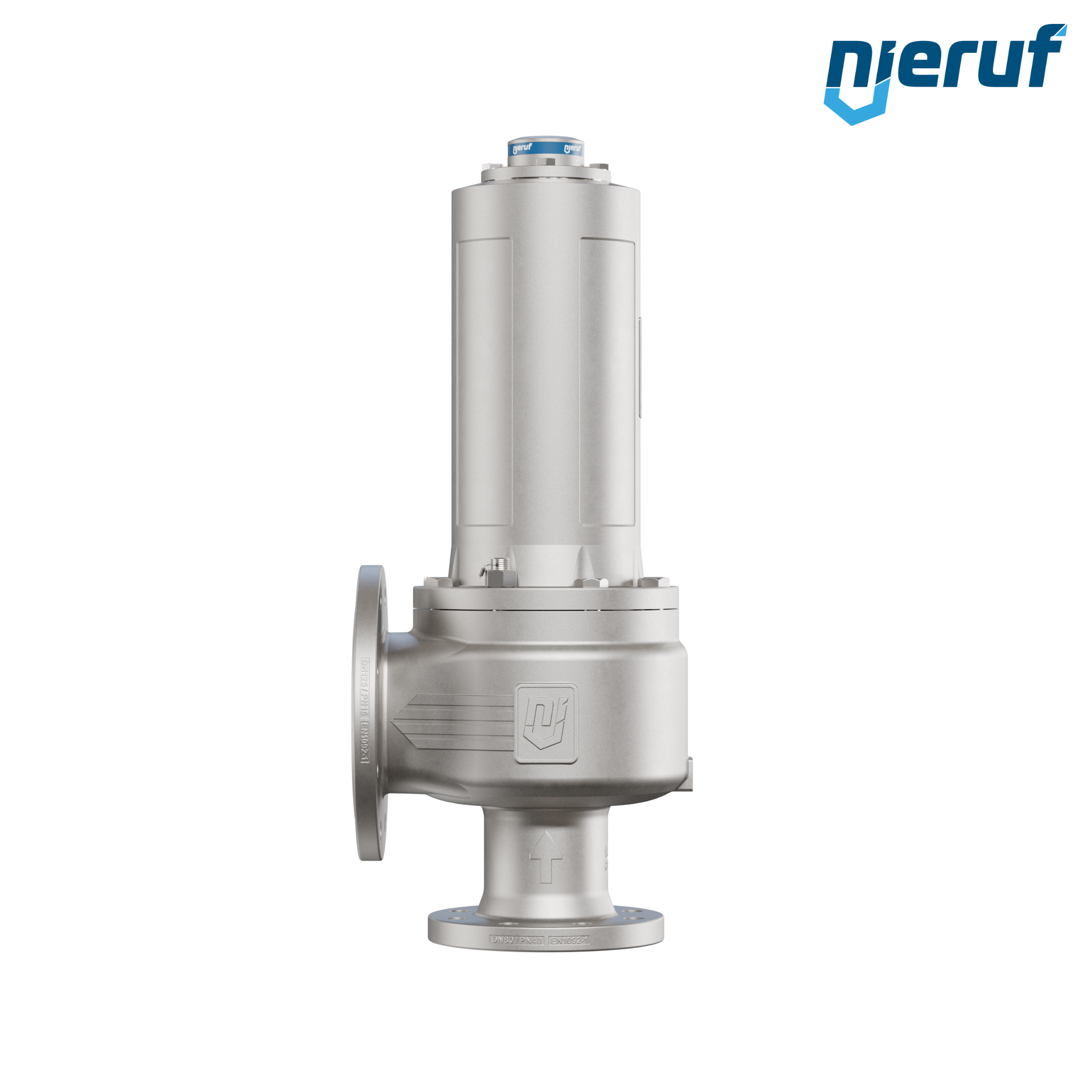 valvola di sicurezza flangiata DN80/DN125 SF04, acciaio inox 1.4408 PTFE, senza dispositivo di sollevamento