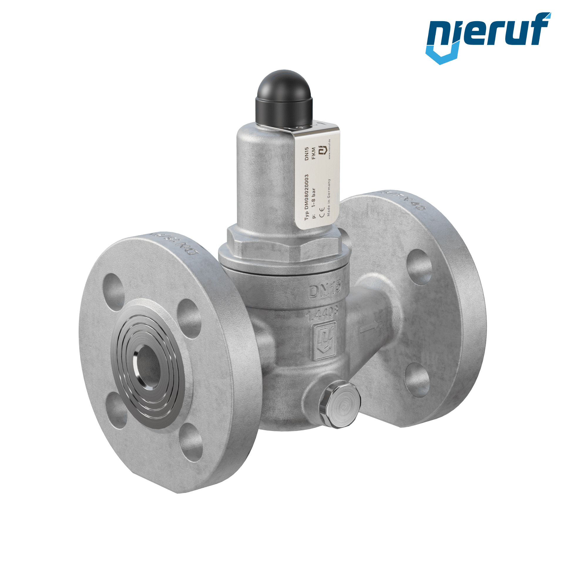 riduttore di pressione flangiato DN 15 PN40 DM08 acciaio inossidabile FKM 1.0 - 8.0 bar