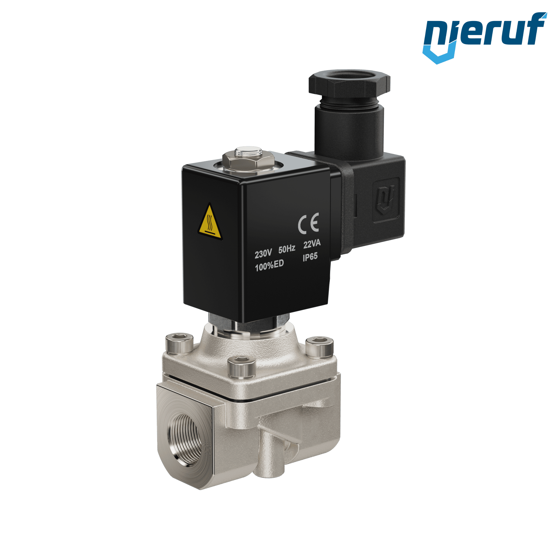 elettrovalvola G 3/8" pollici acciaio inossidabile EV07 NBR 230V 50Hz