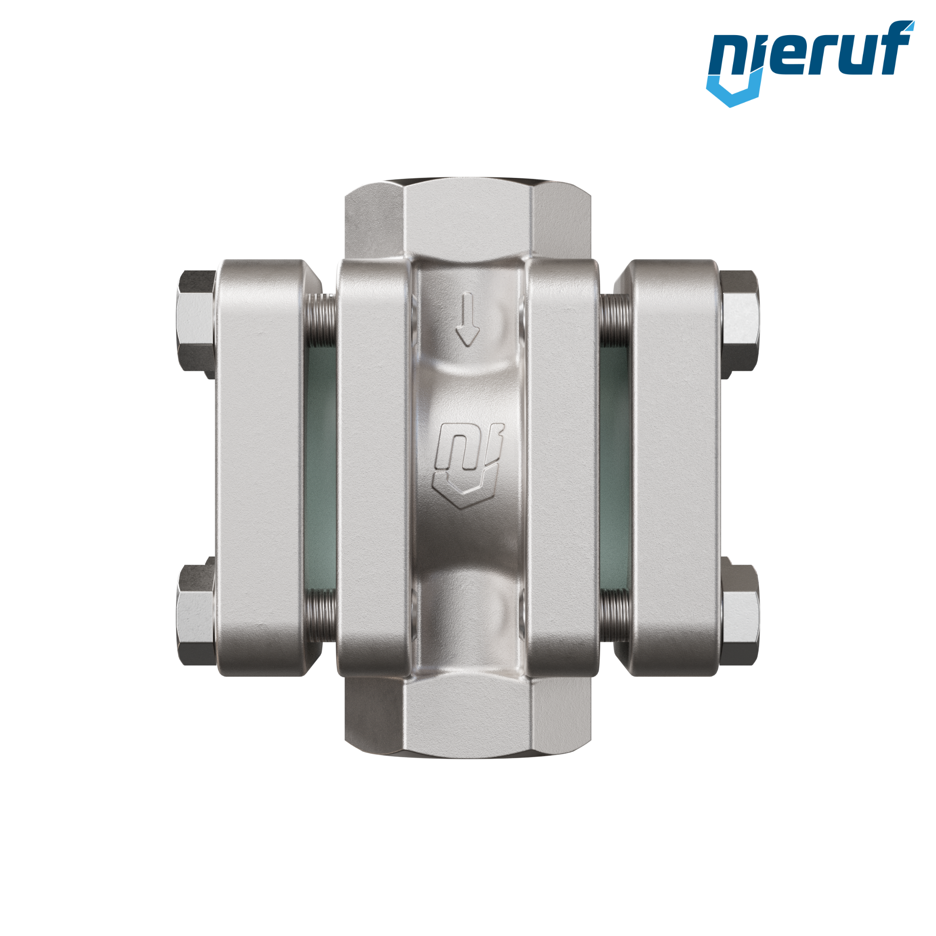 Specola visiva di osservazione G 1" pollici acciaio inossidabile AISI 316 40 bar filettatura interna BSP vetro borosilicato versione standard