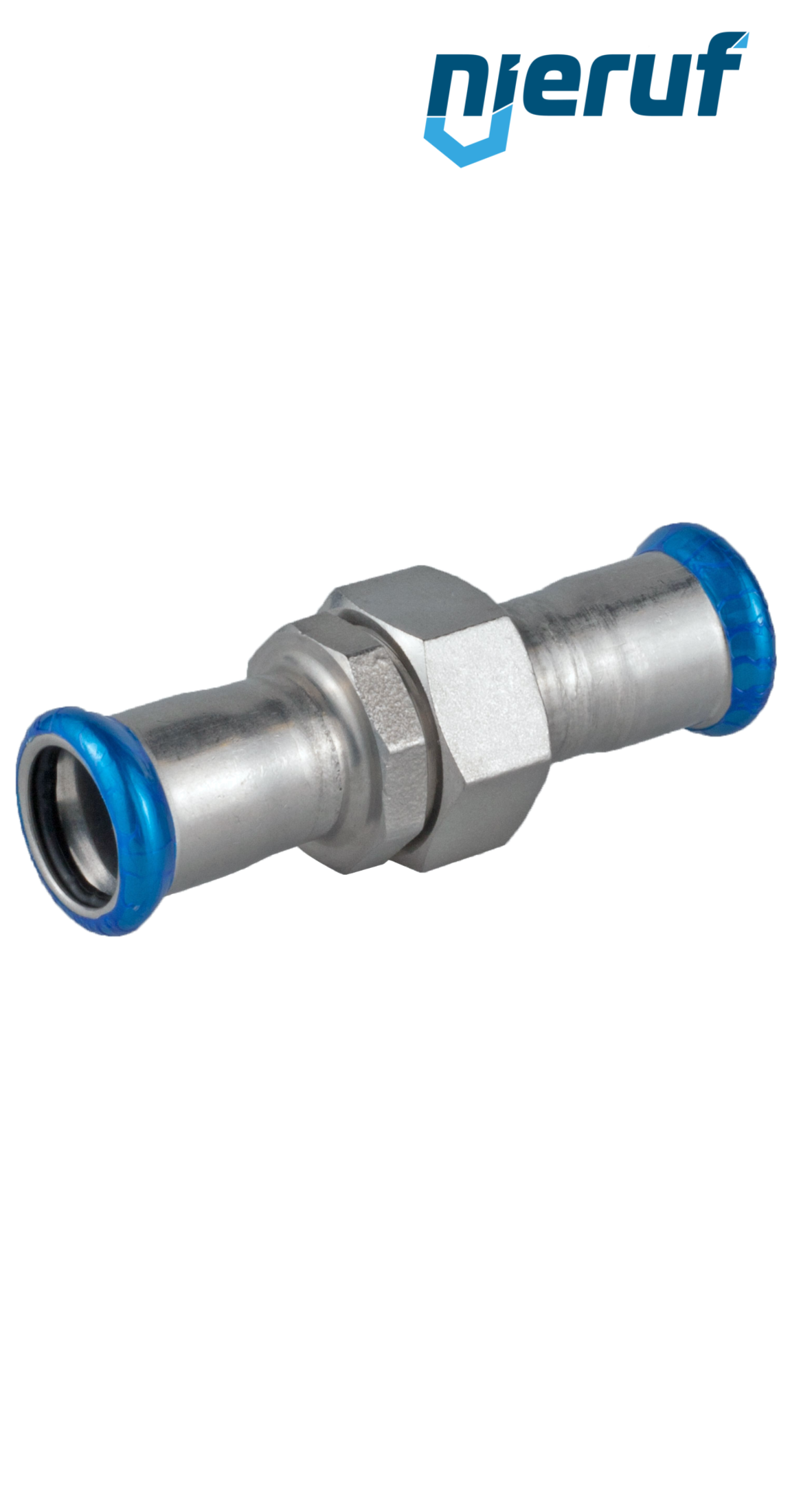 Unión recta Pressfitting H x H DN20 - 22,0 mm Acero inoxidable