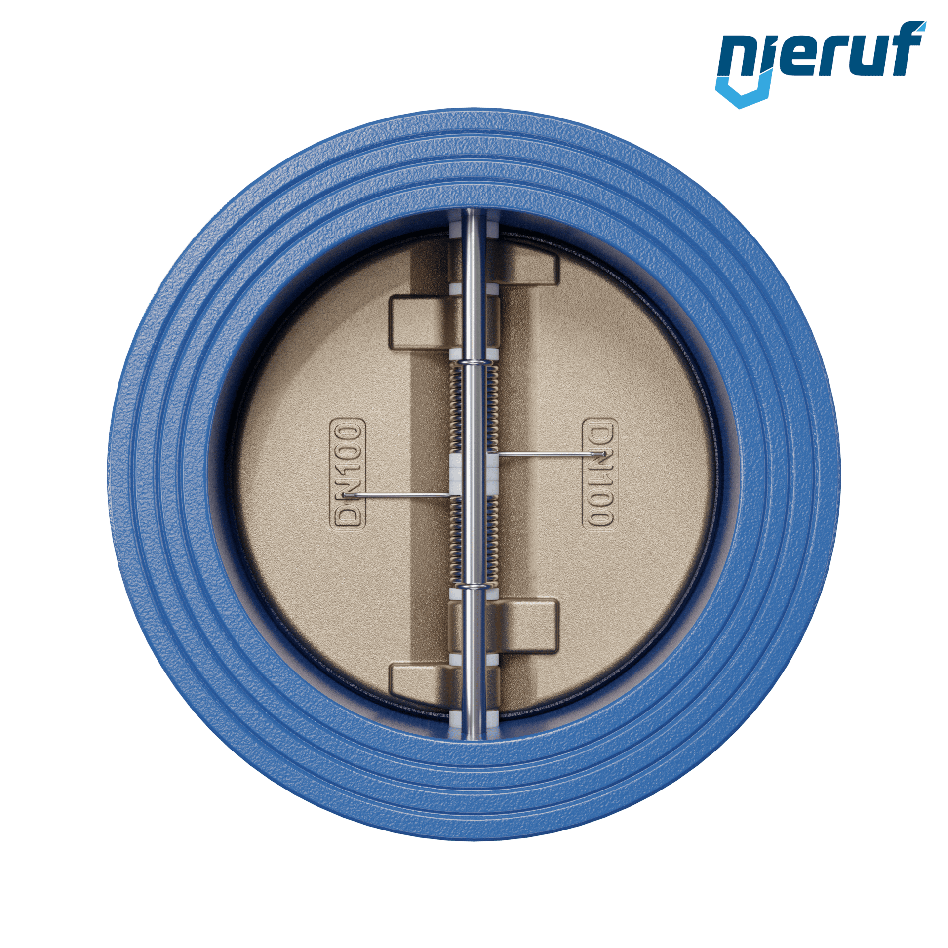 valvola di ritegno a doppio battente DN100 ANSI150 DR04 ANSI 150 GGG40 con rivestimento epossidico blu 180µm  NBR