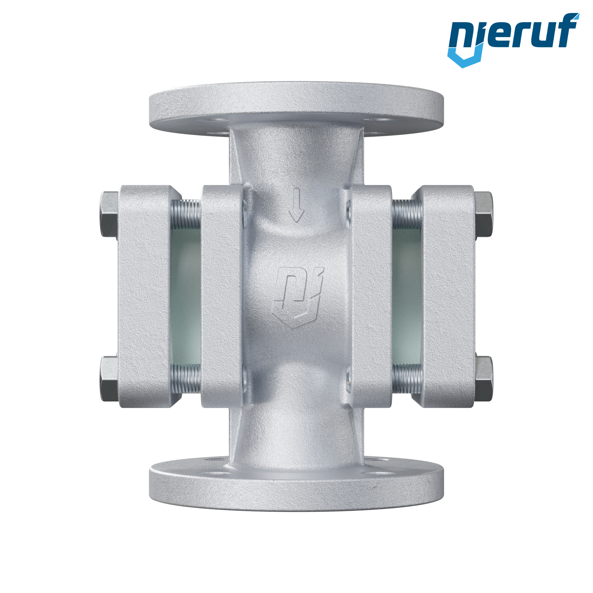 Specola visiva flangiata DN50 - 2" pollici ghisa GG25 flangia ANSI 150 vetro borosilicato versione standard