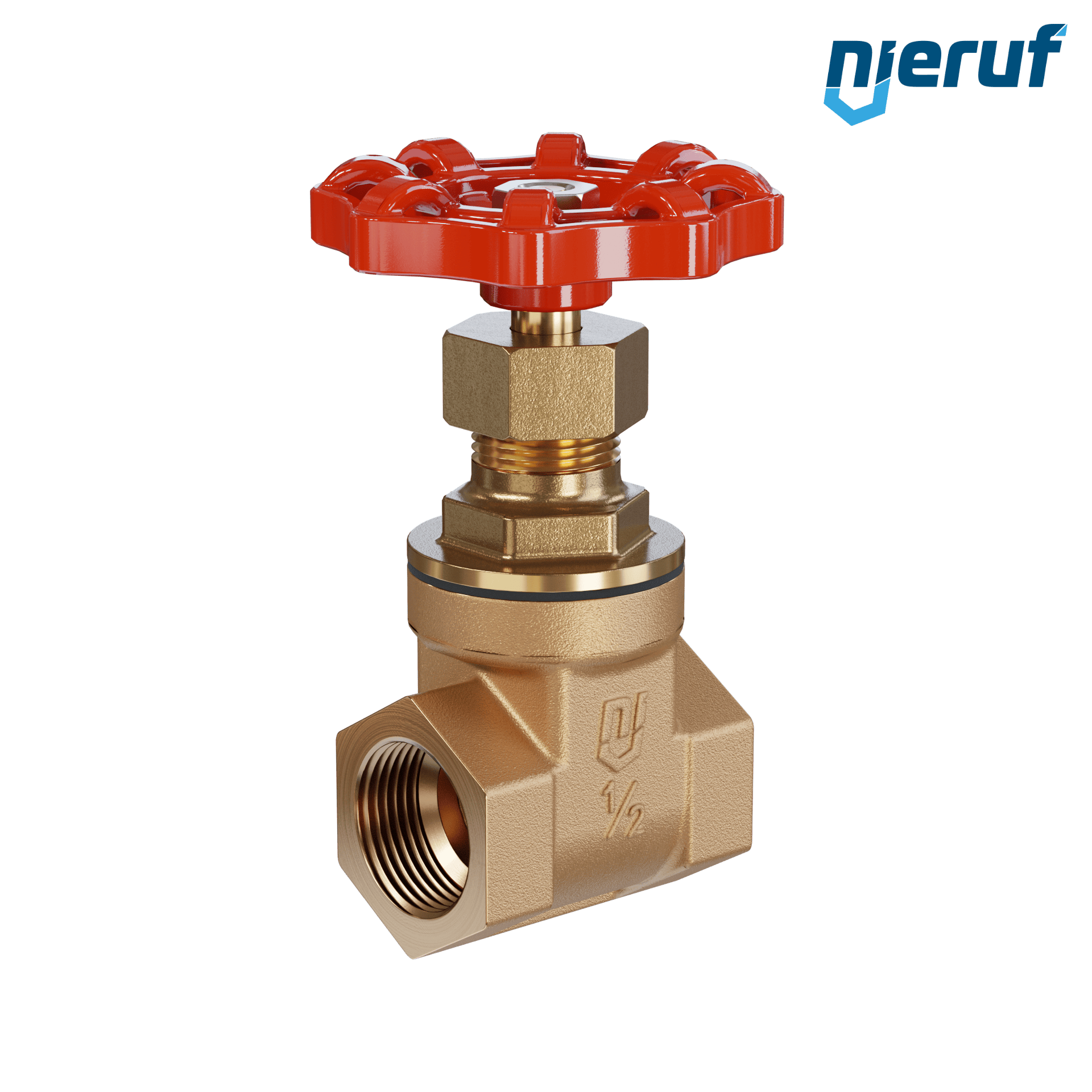 Valvola a ghigliottina filettata in bronzo AS07 DN15 - 1/2" PN16 EPDM