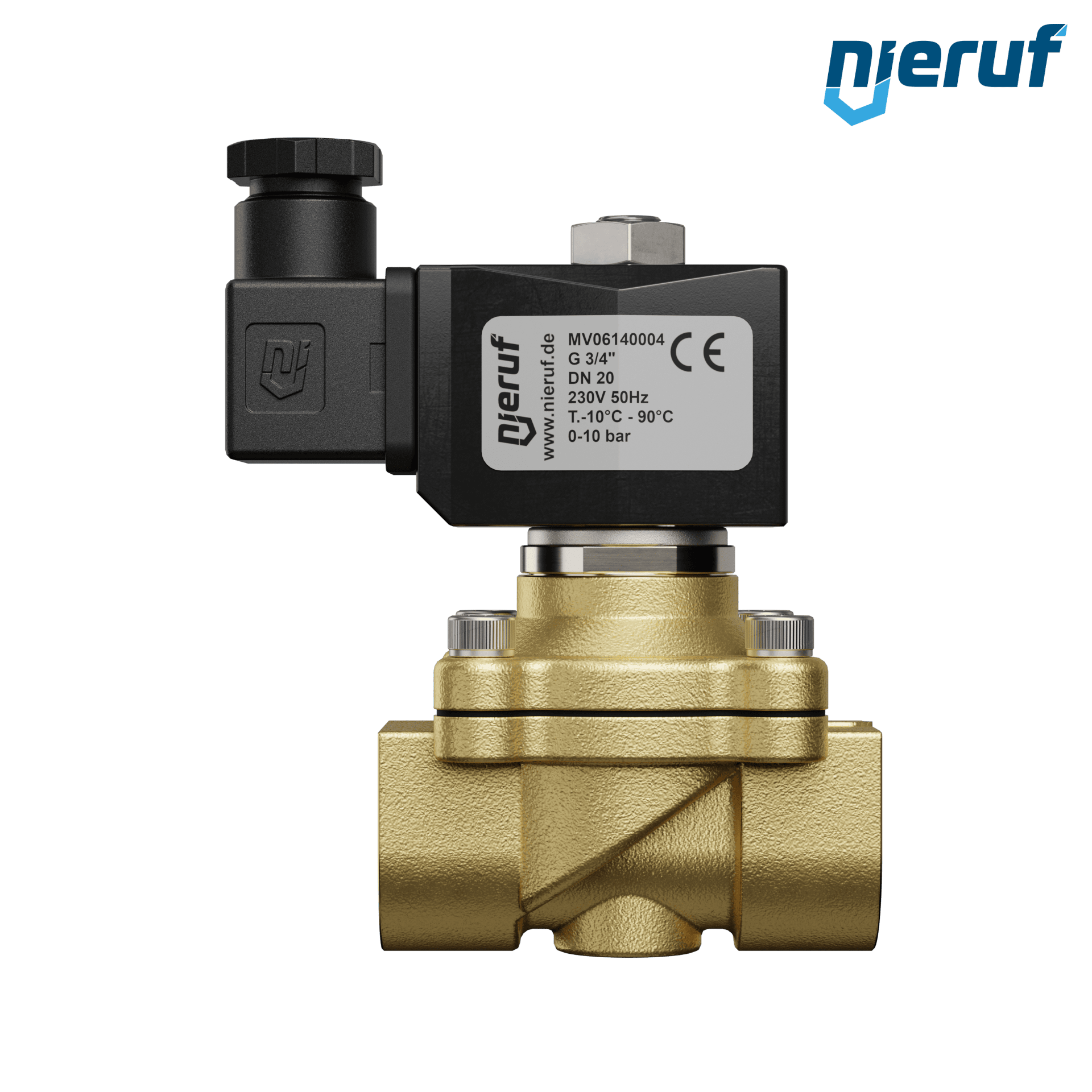 elettrovalvolaDN20 G 3/4" pollici ottone MV06 NBR 230V 50Hz