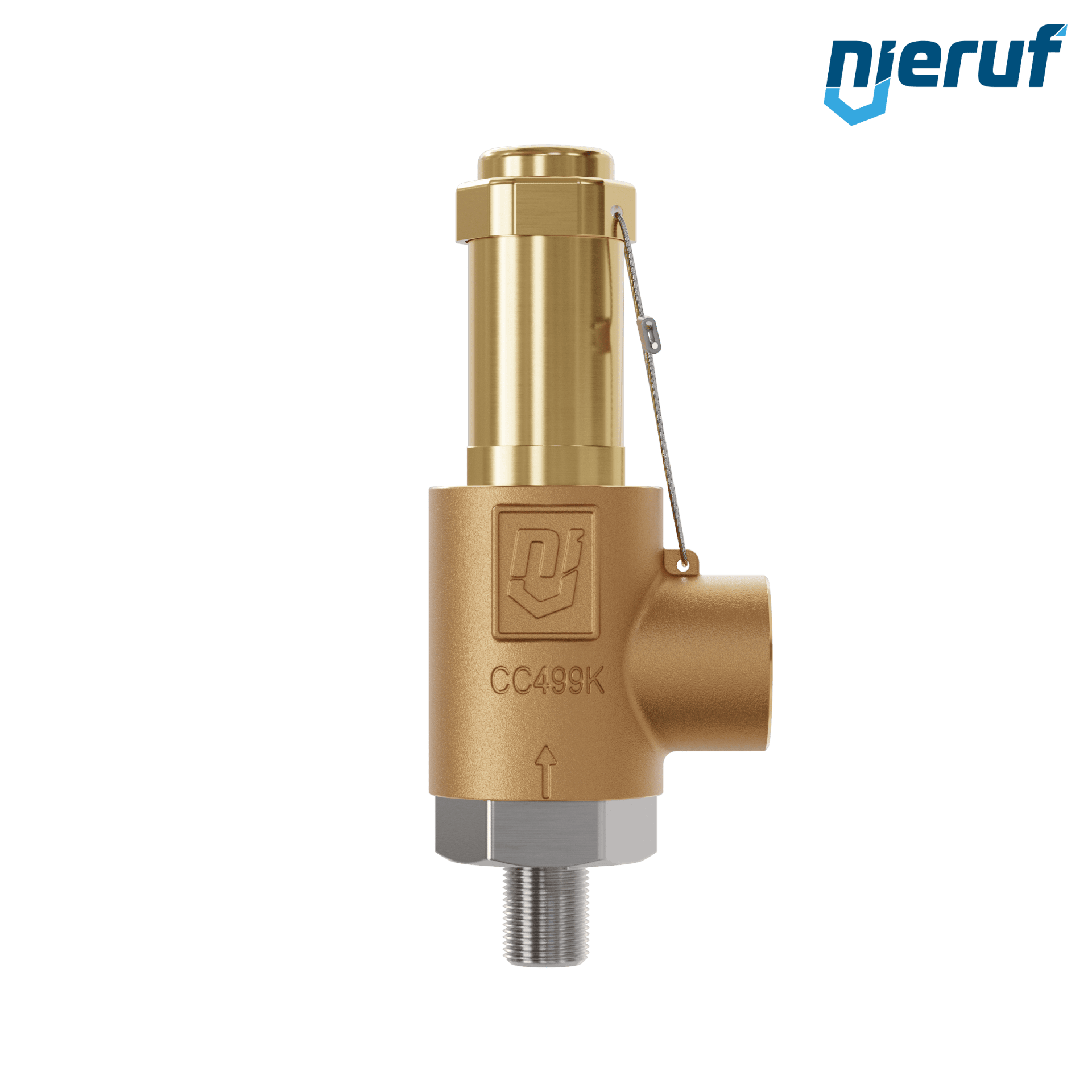 valvola di sicurezza ottone rosso SV19 DN8 1/4 M x 1/2 F NPT a tenuta di gas senza dispositivo di sollevamento PTFE