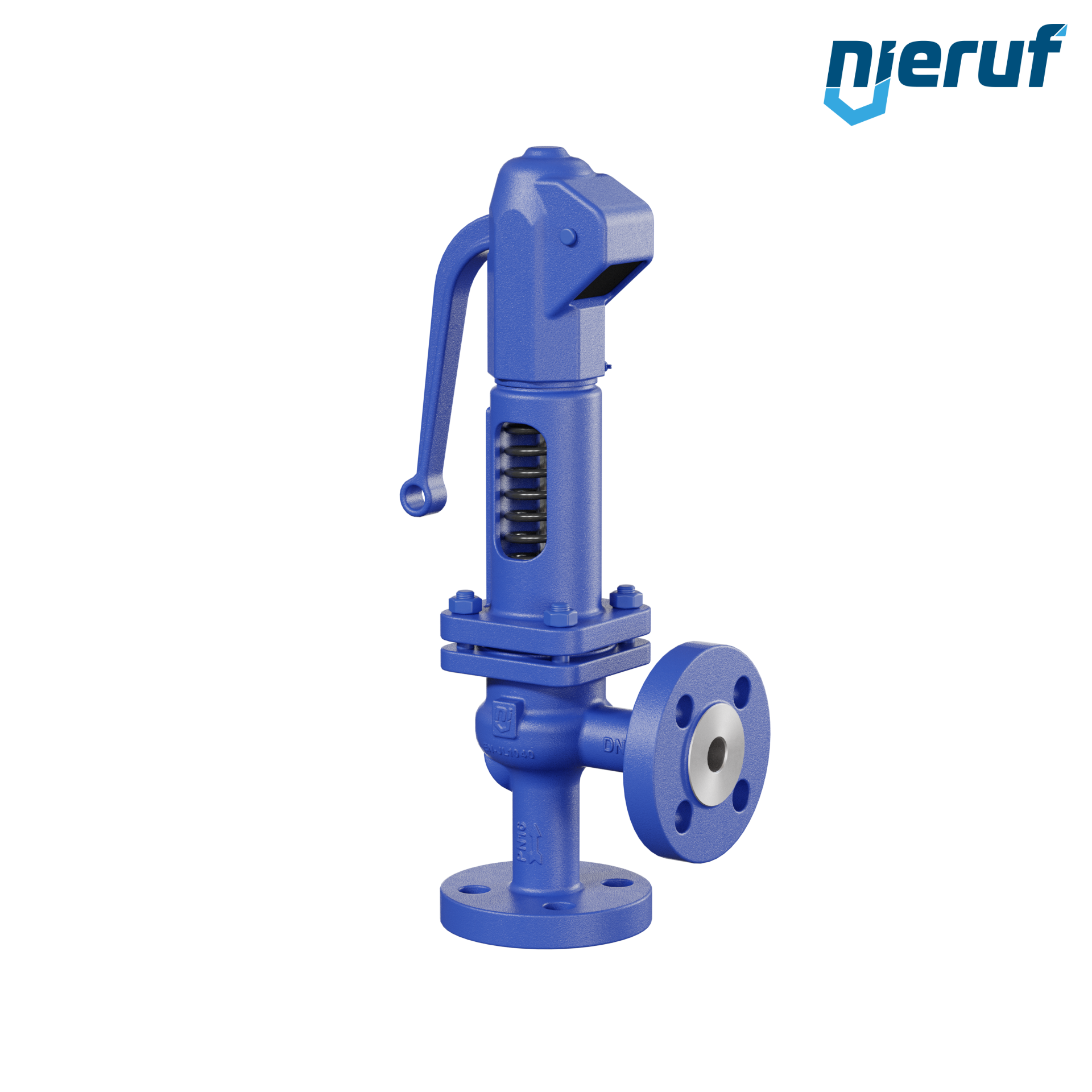 valvola di sicurezza flangiata DN15/DN15 SF0102, ghisa grigia EN-JL1040  FPM, con leva