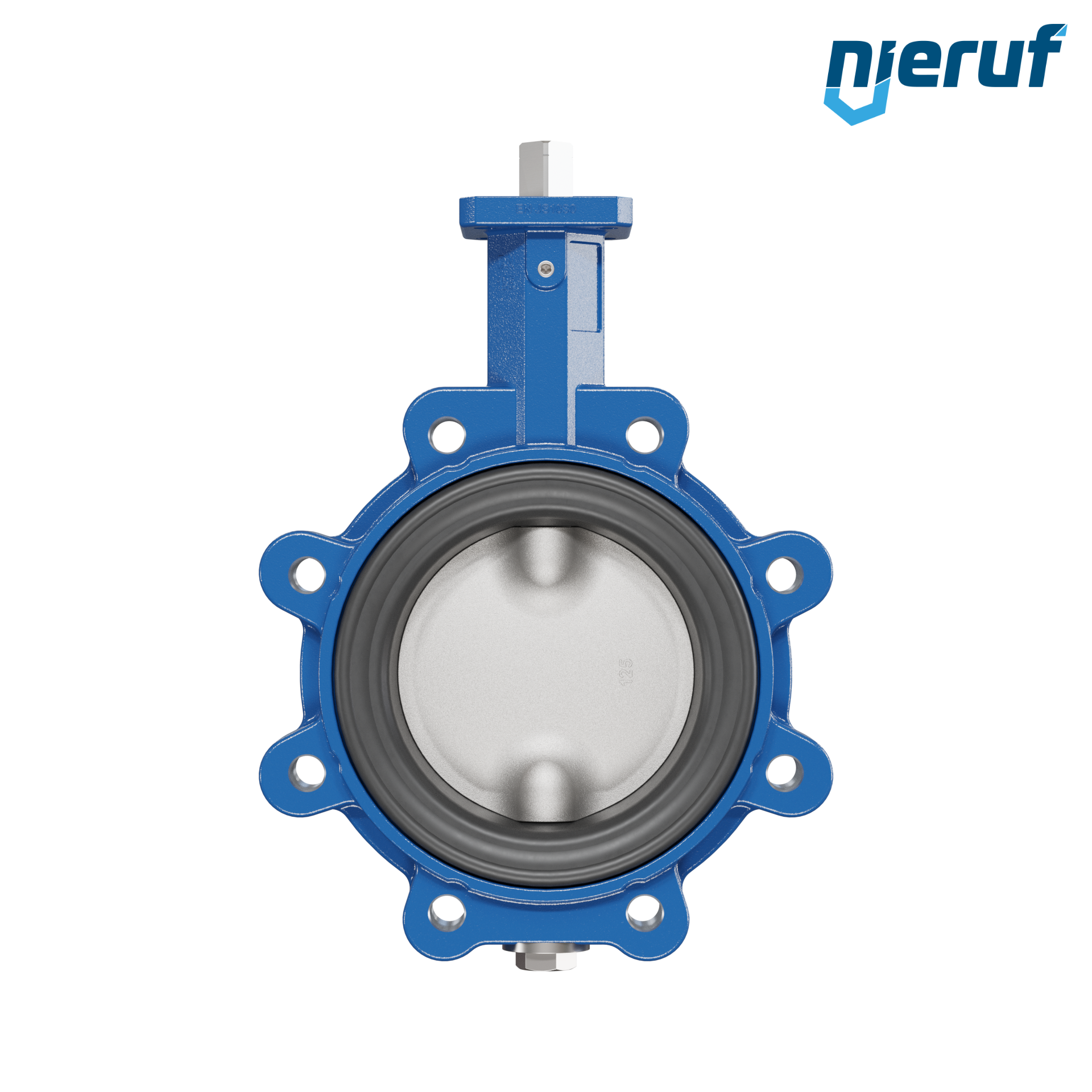 Butterfly valve AK02 DN 125 PN10-PN16 DVGW-gas without lever