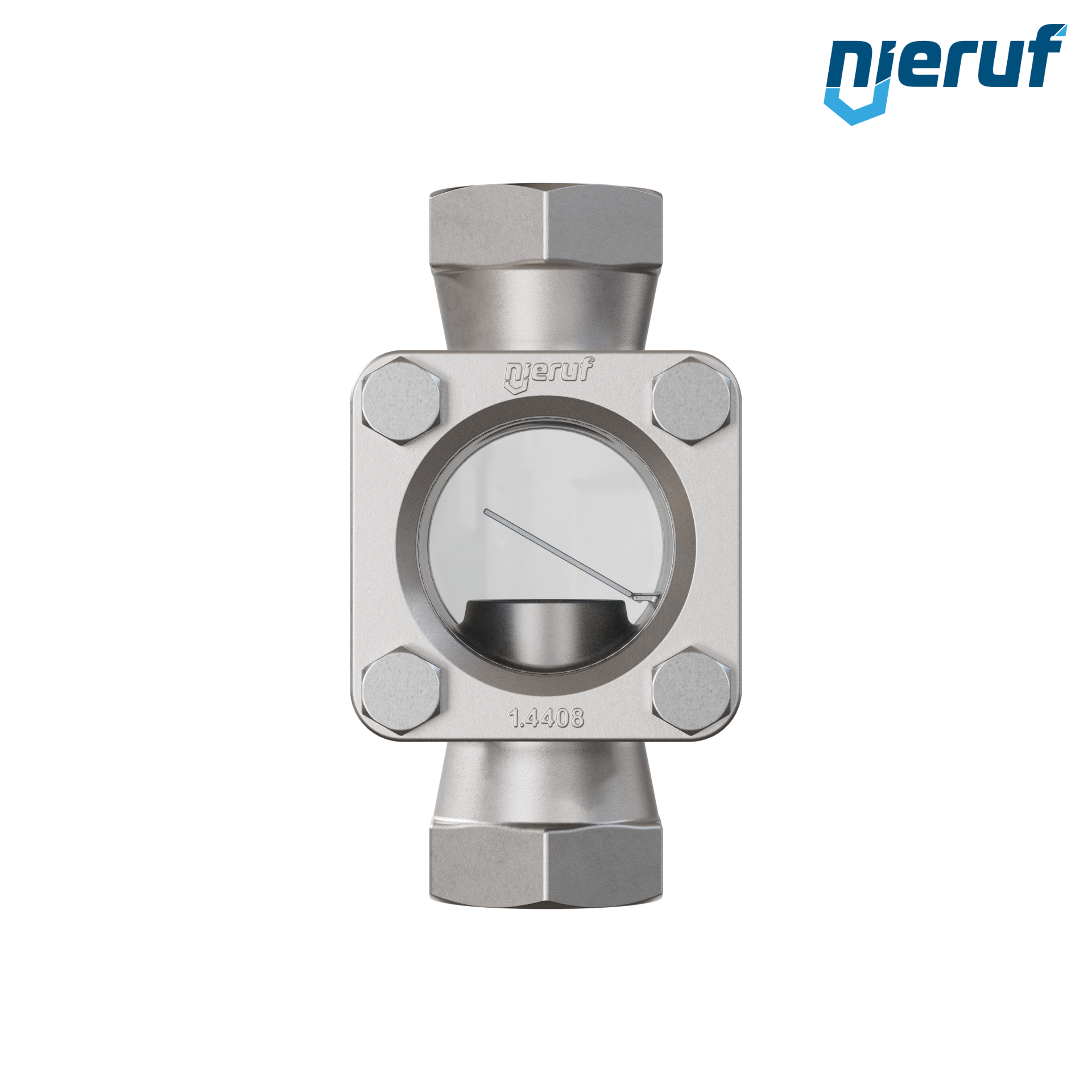 spia visiva / indicatore di flusso G 2" pollici acciaio inossidabile vetro borosilicato versione con disco