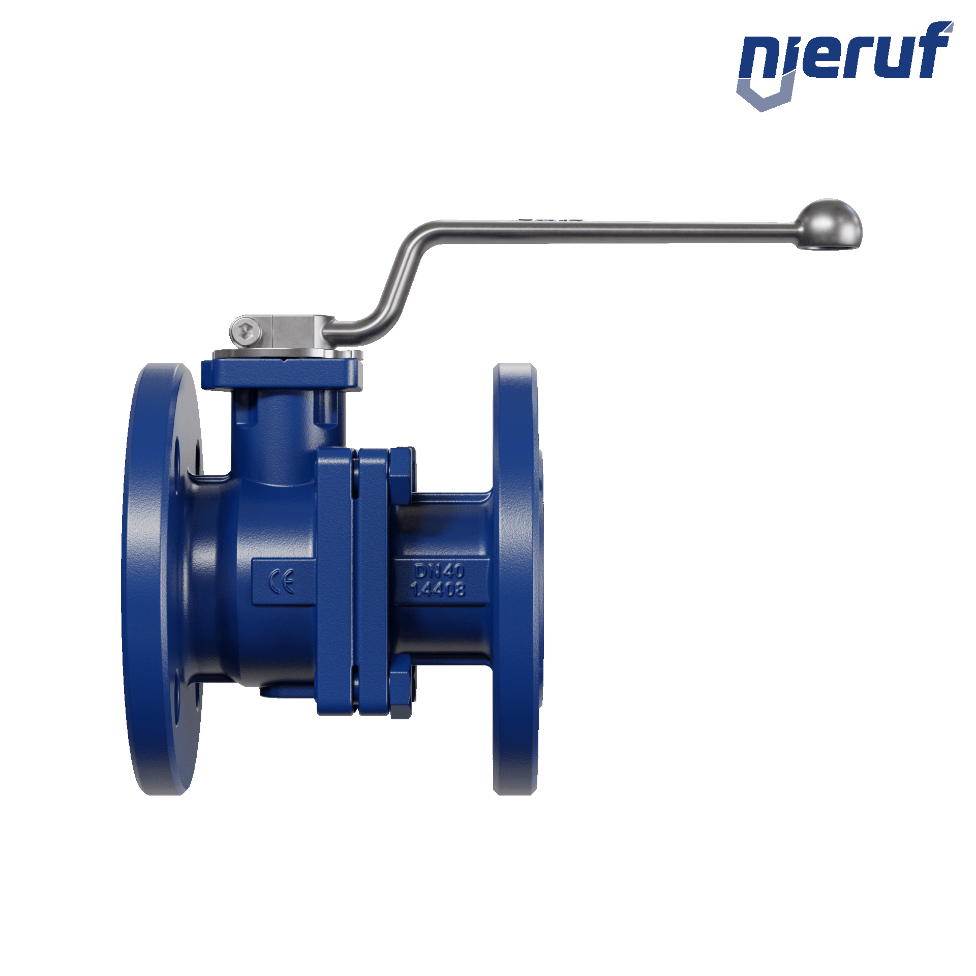 valvola a sfera flangiata per alte temperature FK12 DN40 PN40 in acciaio fuso 1.0619 fino a +25