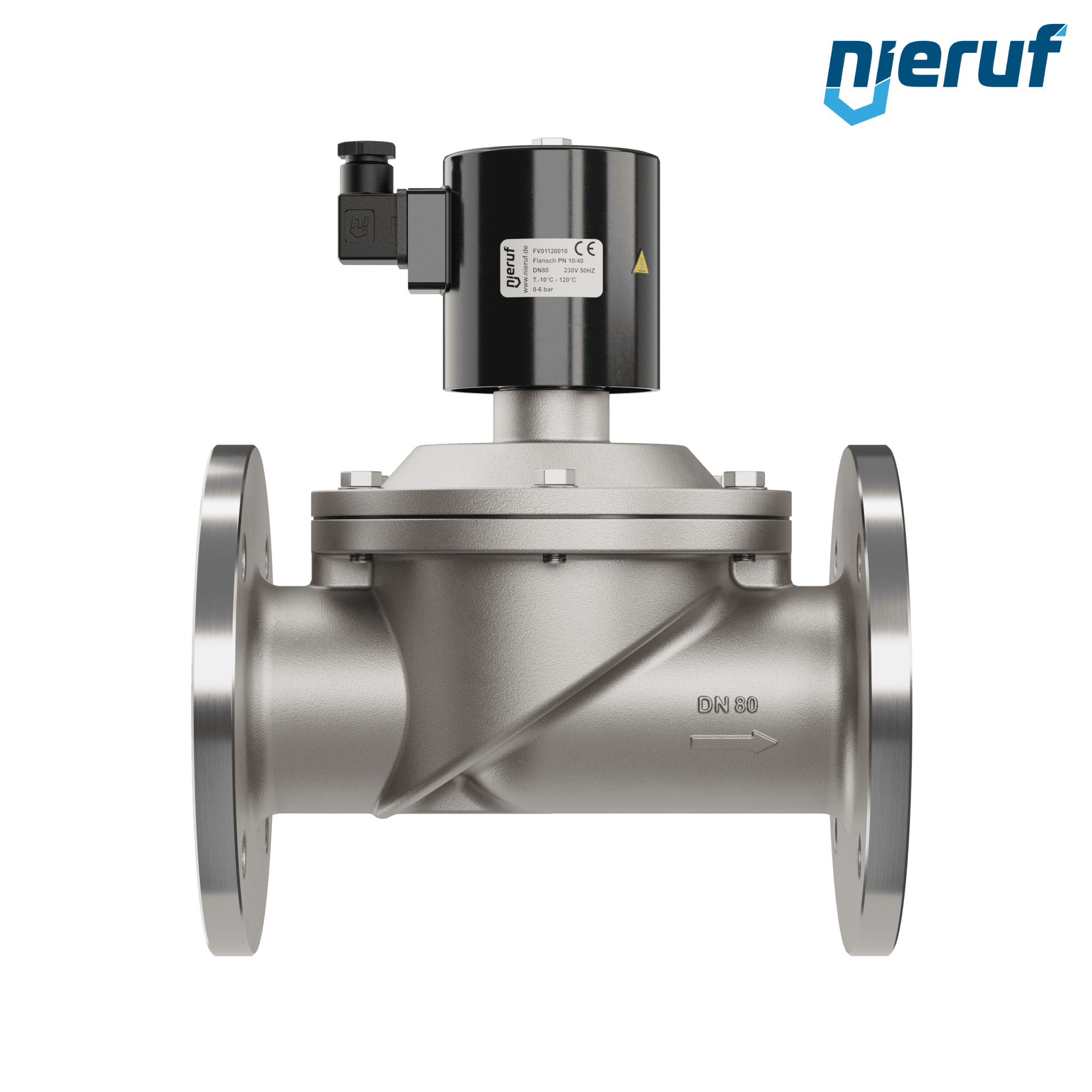 elettrovalvola DN80 acciaio inossidabile FV01 FKM 230V 50Hz