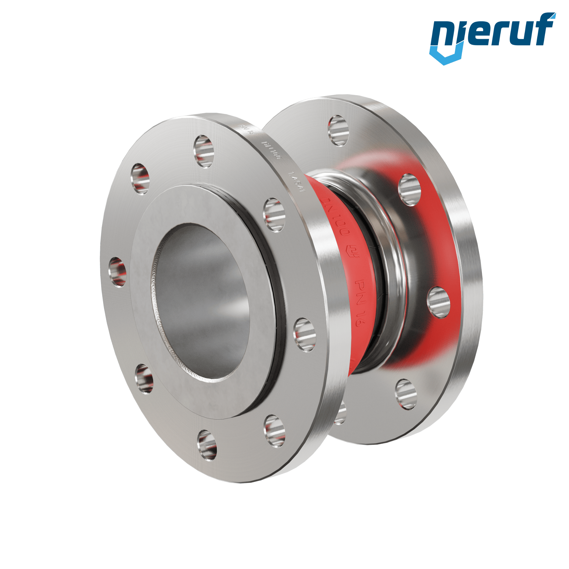 Compensatore piastra di rinforzo DN100 versione KP04 flange in acciaio inox EPDM