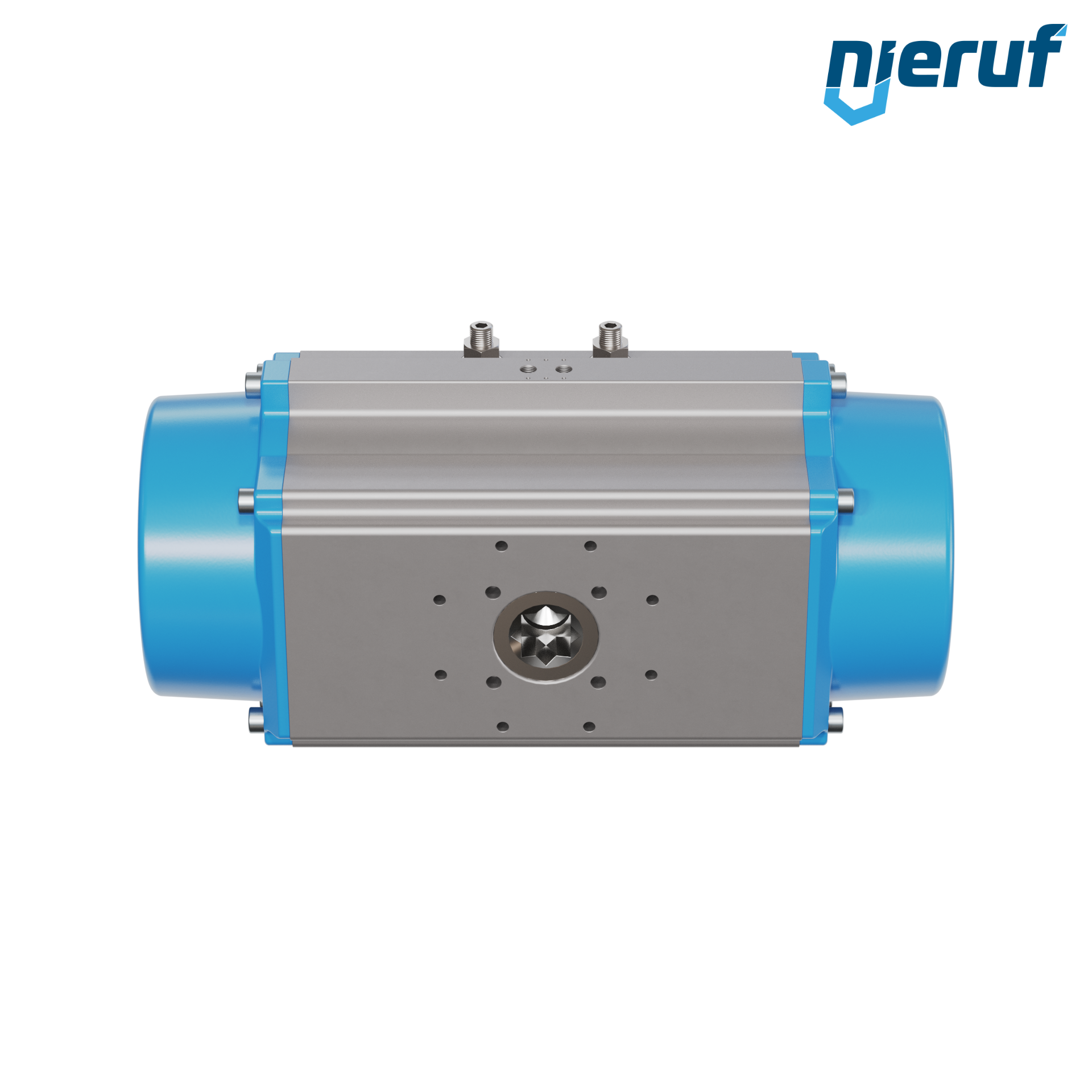 attuatore pneumatico AN02 a singolo effetto, apertura a molla versione per alta temperatura GS-350 90° con 12 molle